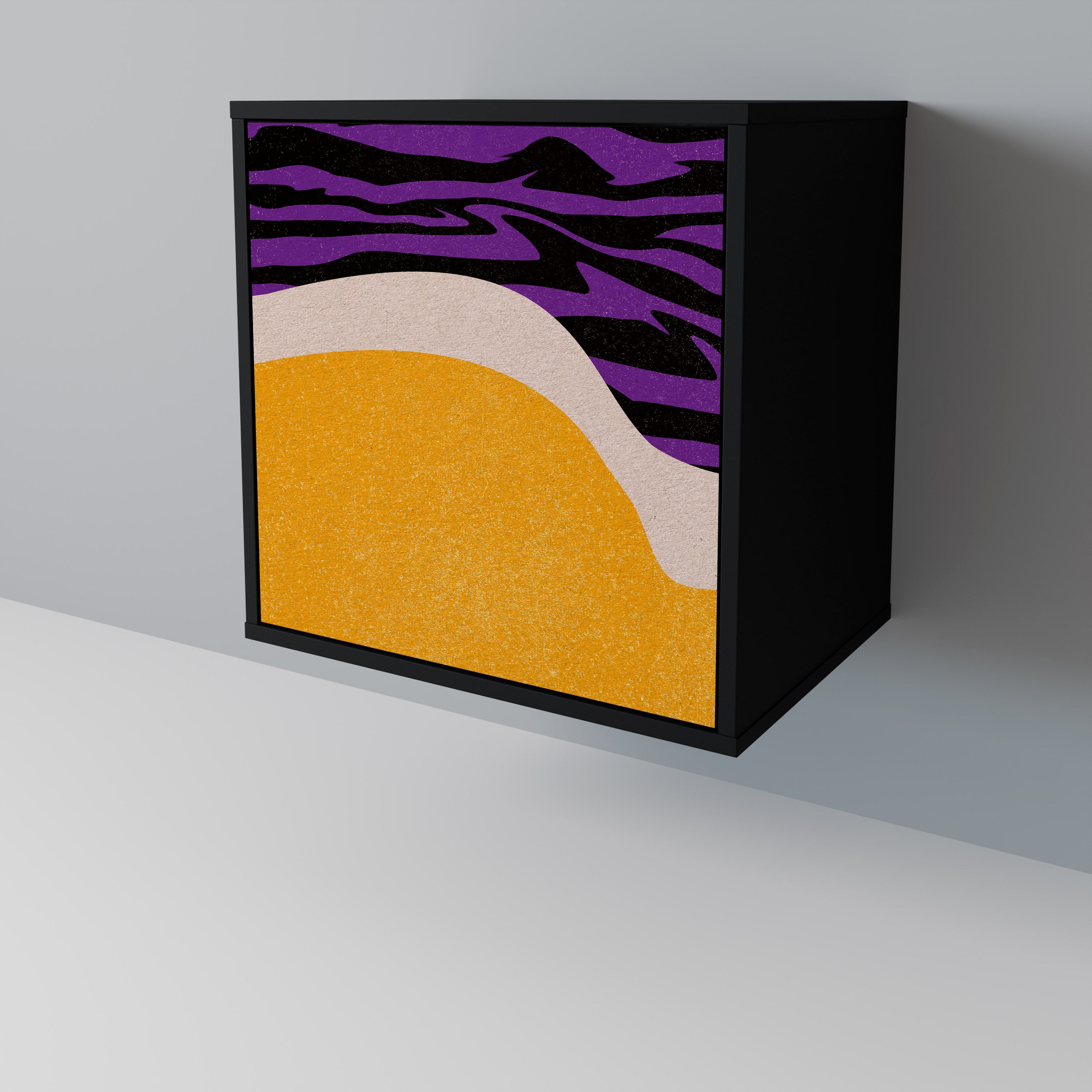 Aparador INDEPENDENT BORDER de 1 puerta en acabado negro