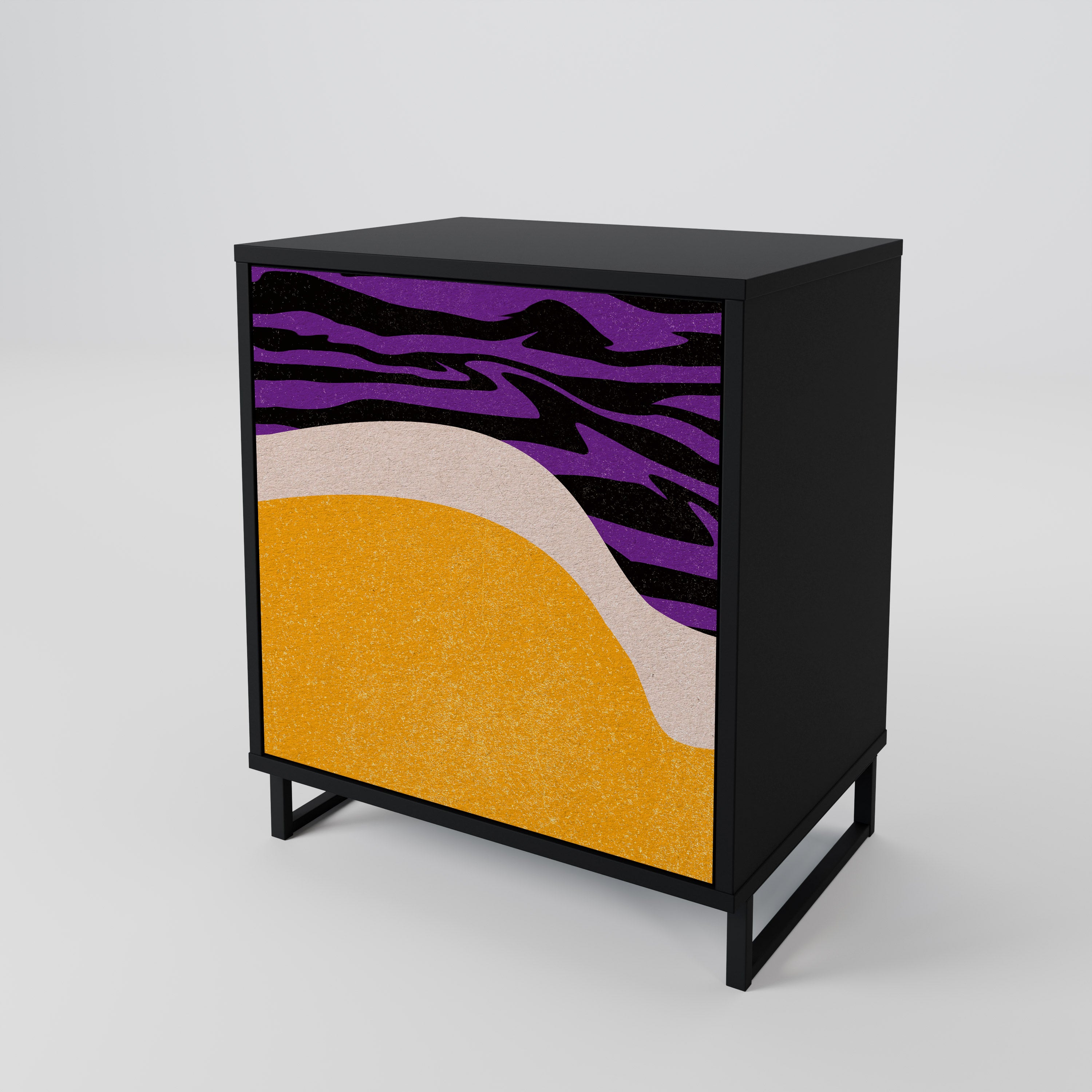 Aparador INDEPENDENT BORDER de 1 puerta en acabado negro