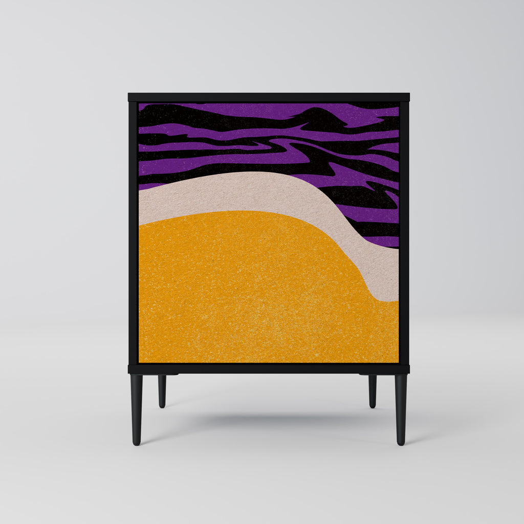 Aparador INDEPENDENT BORDER de 1 puerta en acabado negro