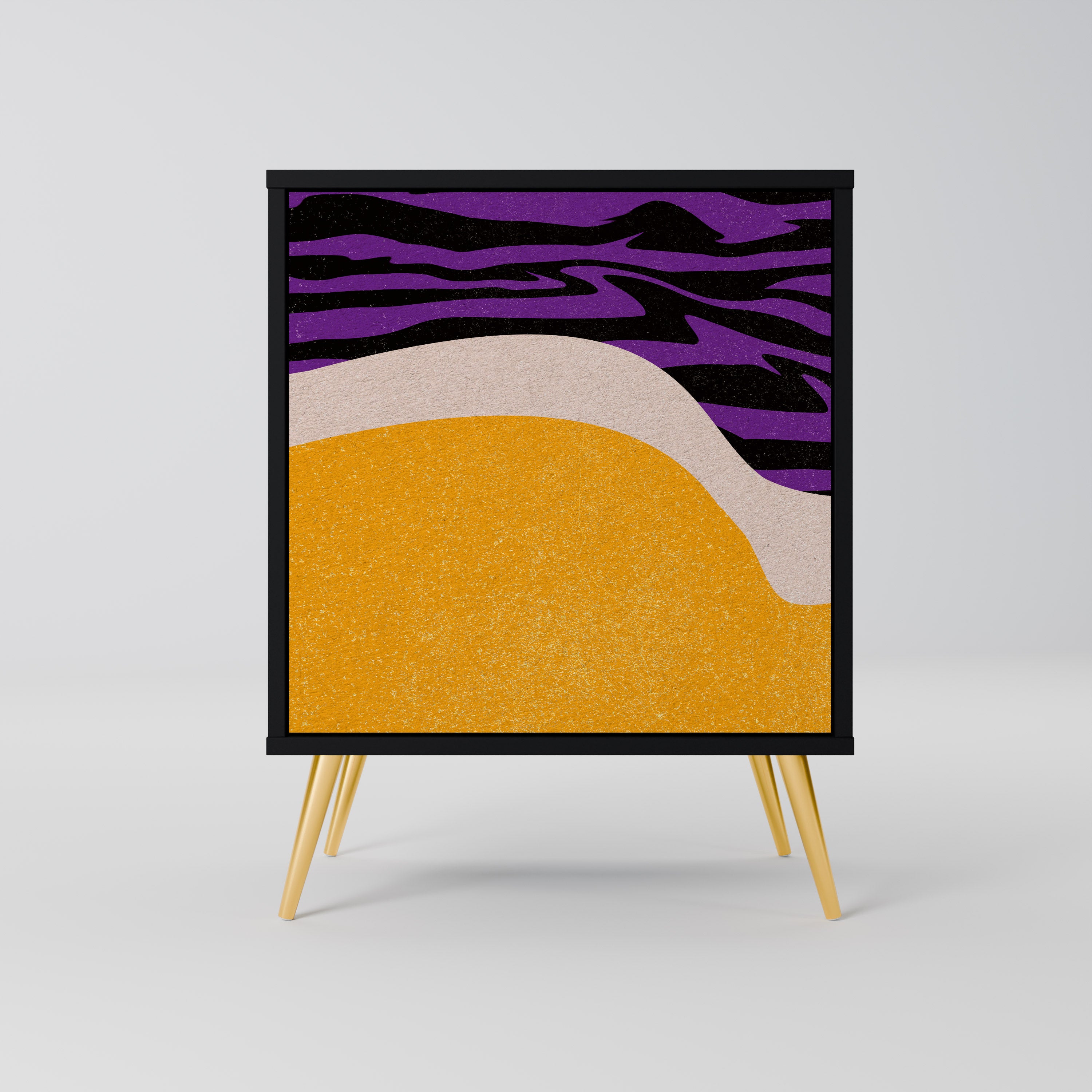 Aparador INDEPENDENT BORDER de 1 puerta en acabado negro