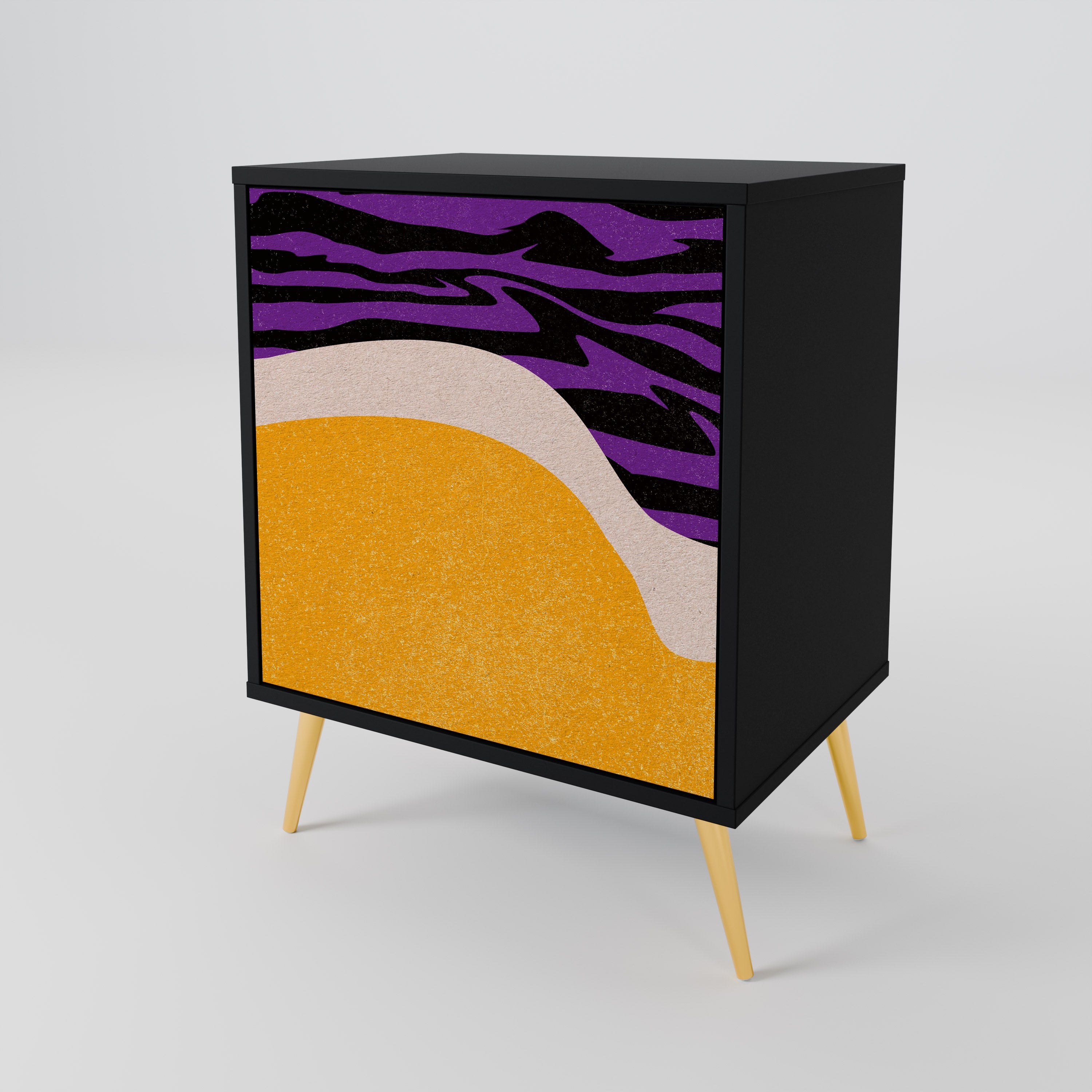 Aparador INDEPENDENT BORDER de 1 puerta en acabado negro