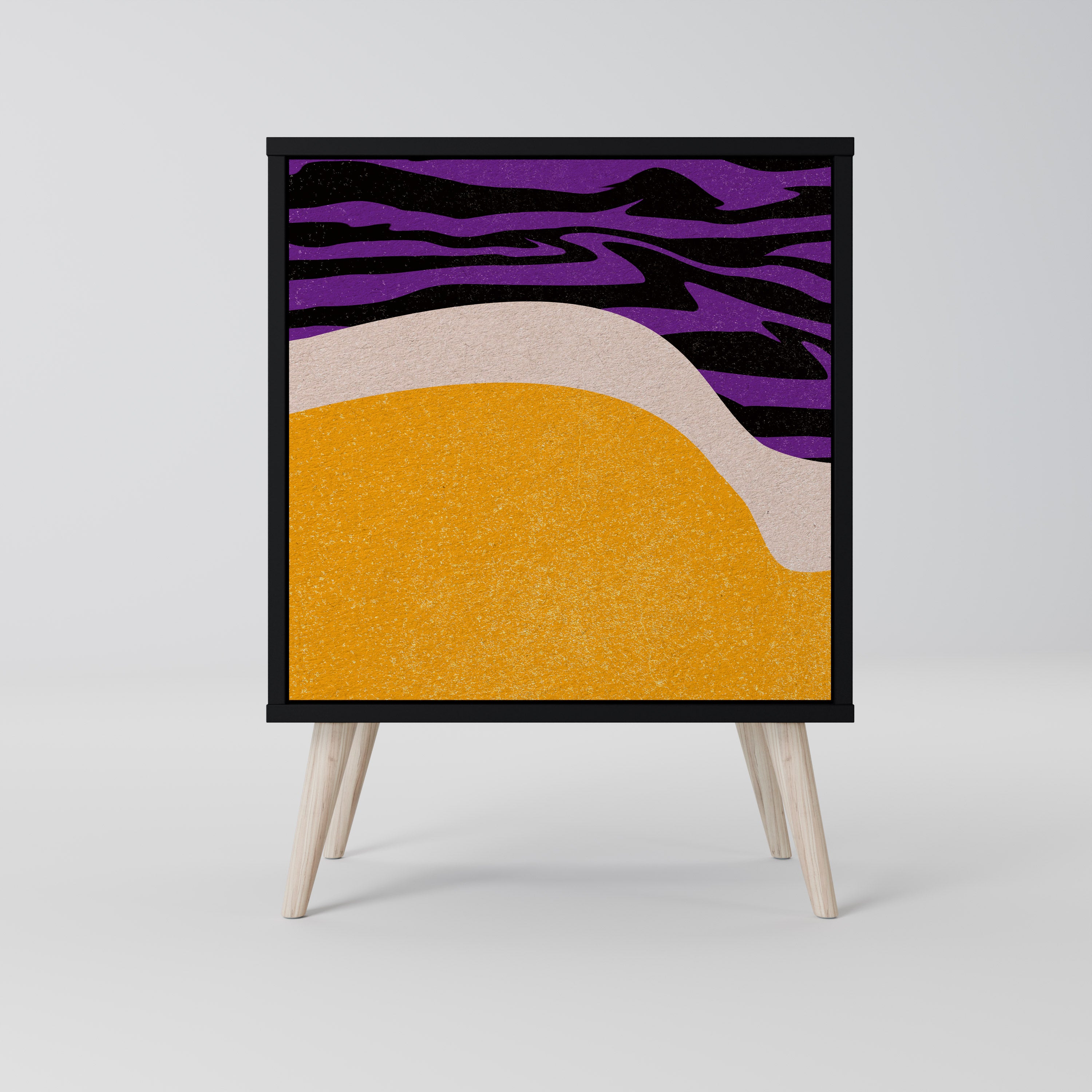 Aparador INDEPENDENT BORDER de 1 puerta en acabado negro