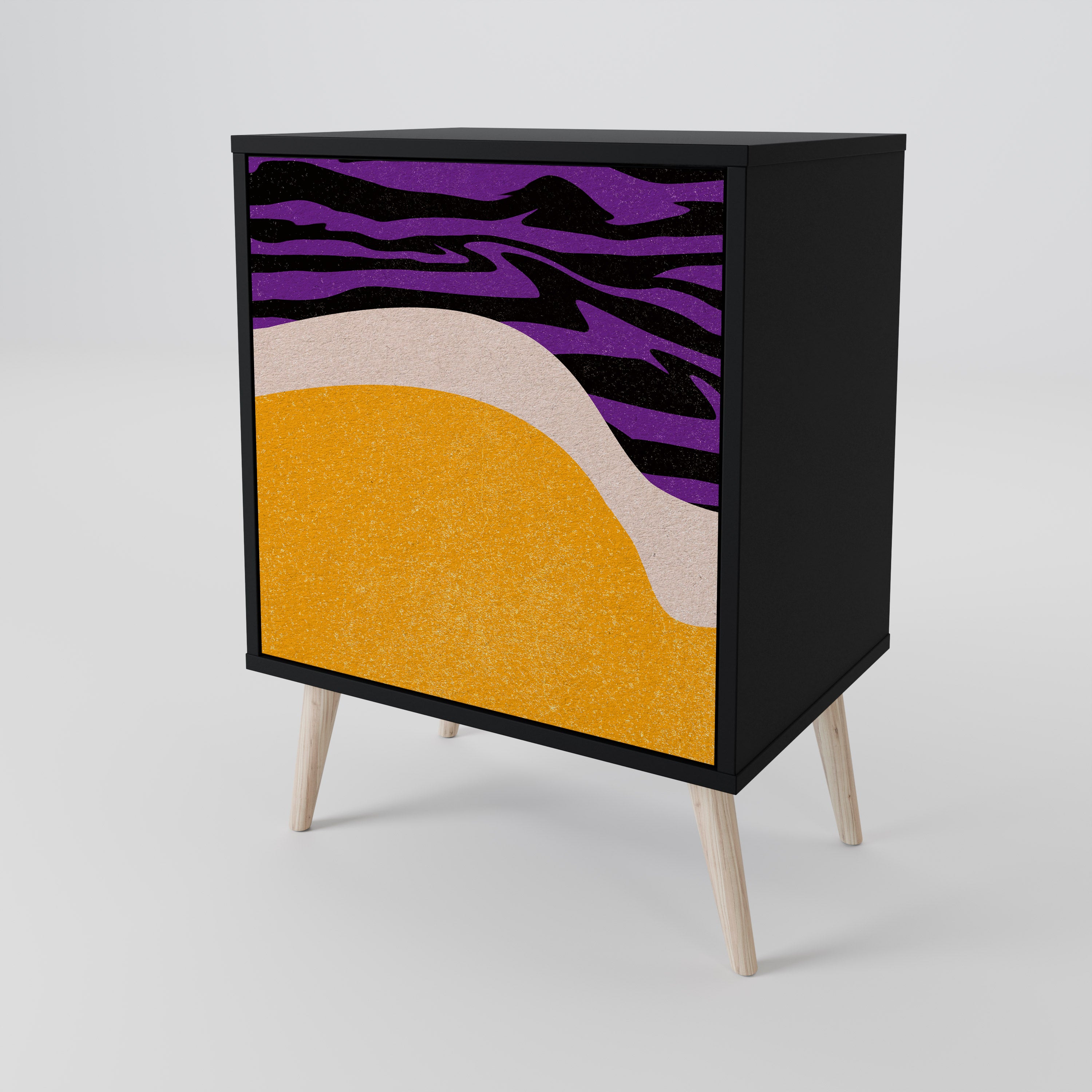 Aparador INDEPENDENT BORDER de 1 puerta en acabado negro