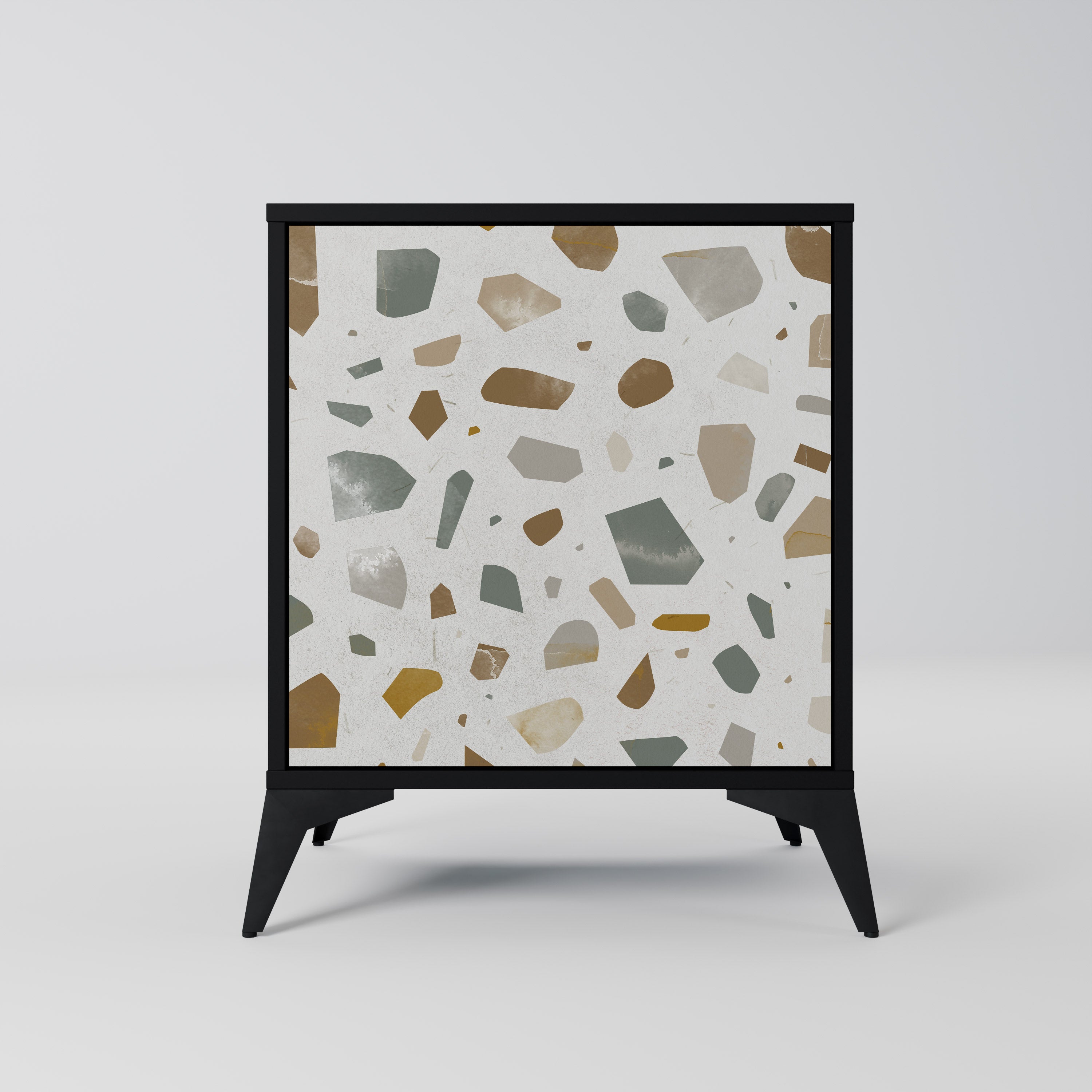 Aparador de 1 puerta PIECES OF TOMORROW en acabado negro