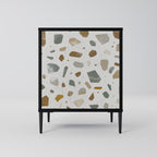 PIECES OF TOMORROW Aparador de 1 Puerta en Acabado Negro