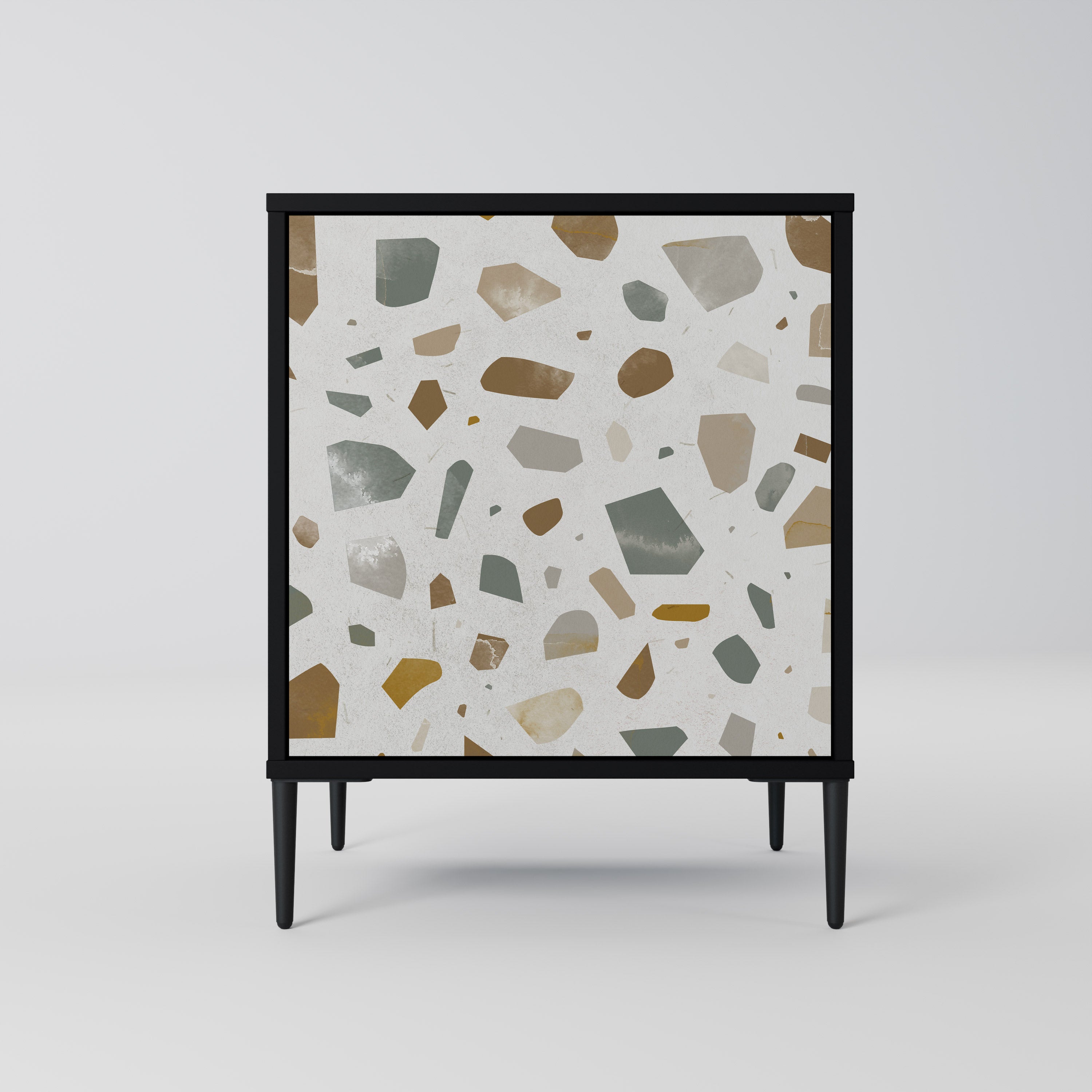 Aparador de 1 puerta PIECES OF TOMORROW en acabado negro