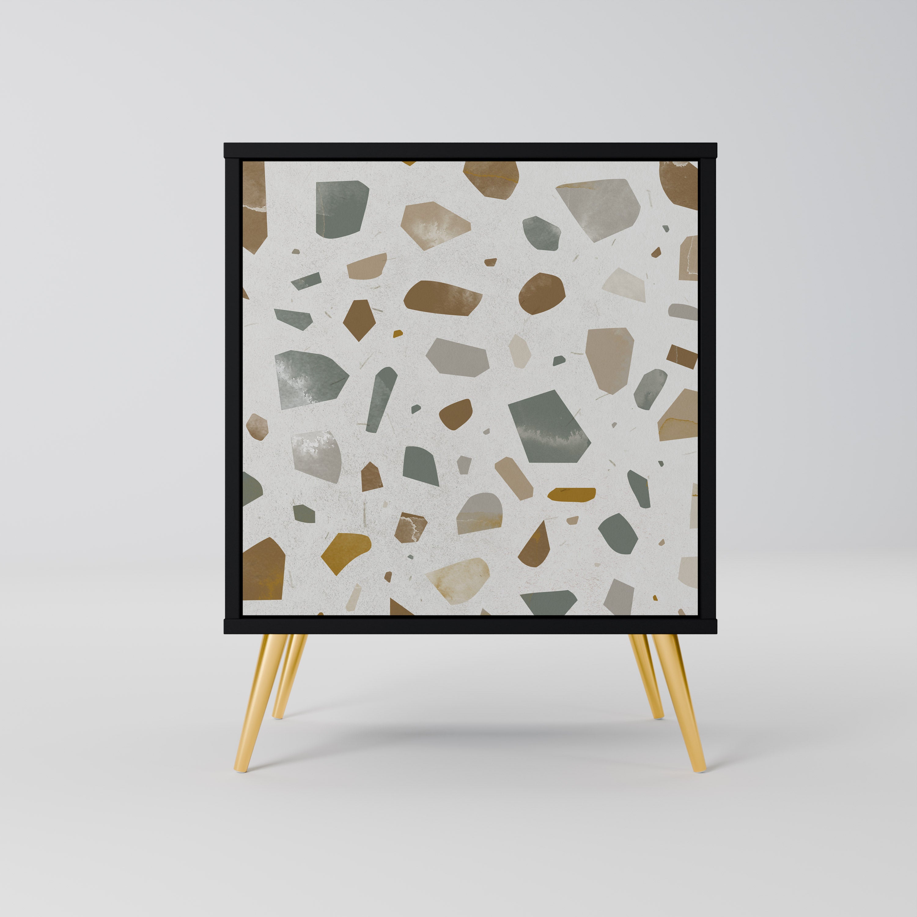 Aparador de 1 puerta PIECES OF TOMORROW en acabado negro