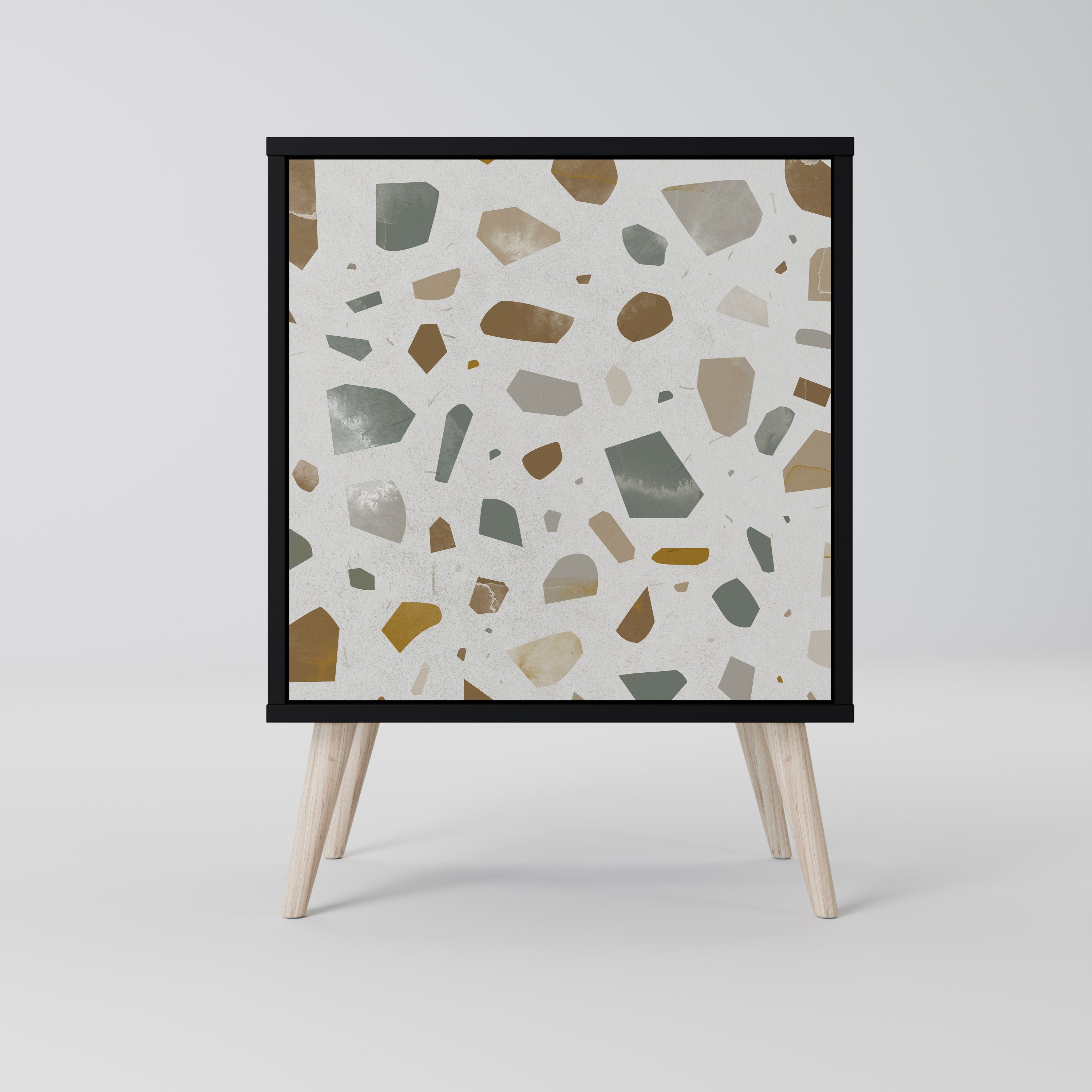 Aparador de 1 puerta PIECES OF TOMORROW en acabado negro