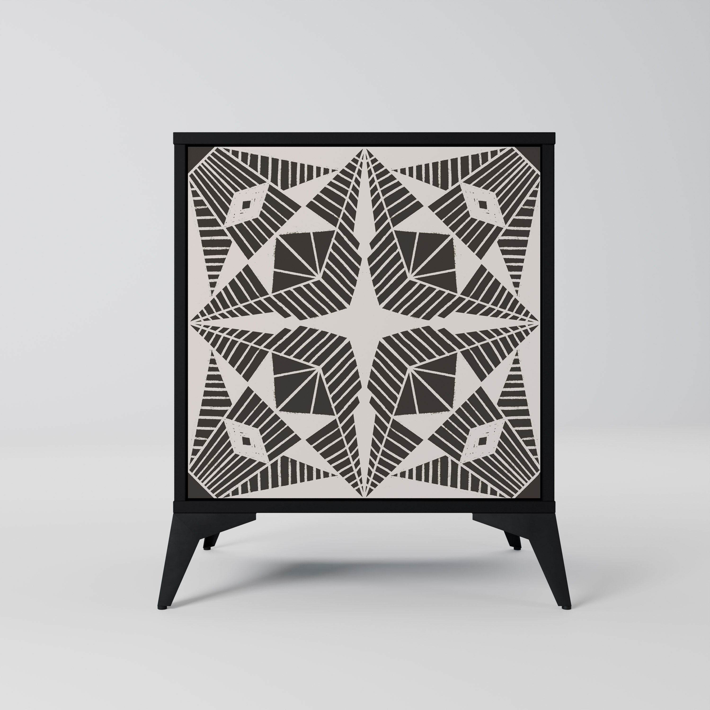 Aparador MONOCHROME NEXUS de 1 puerta en acabado negro