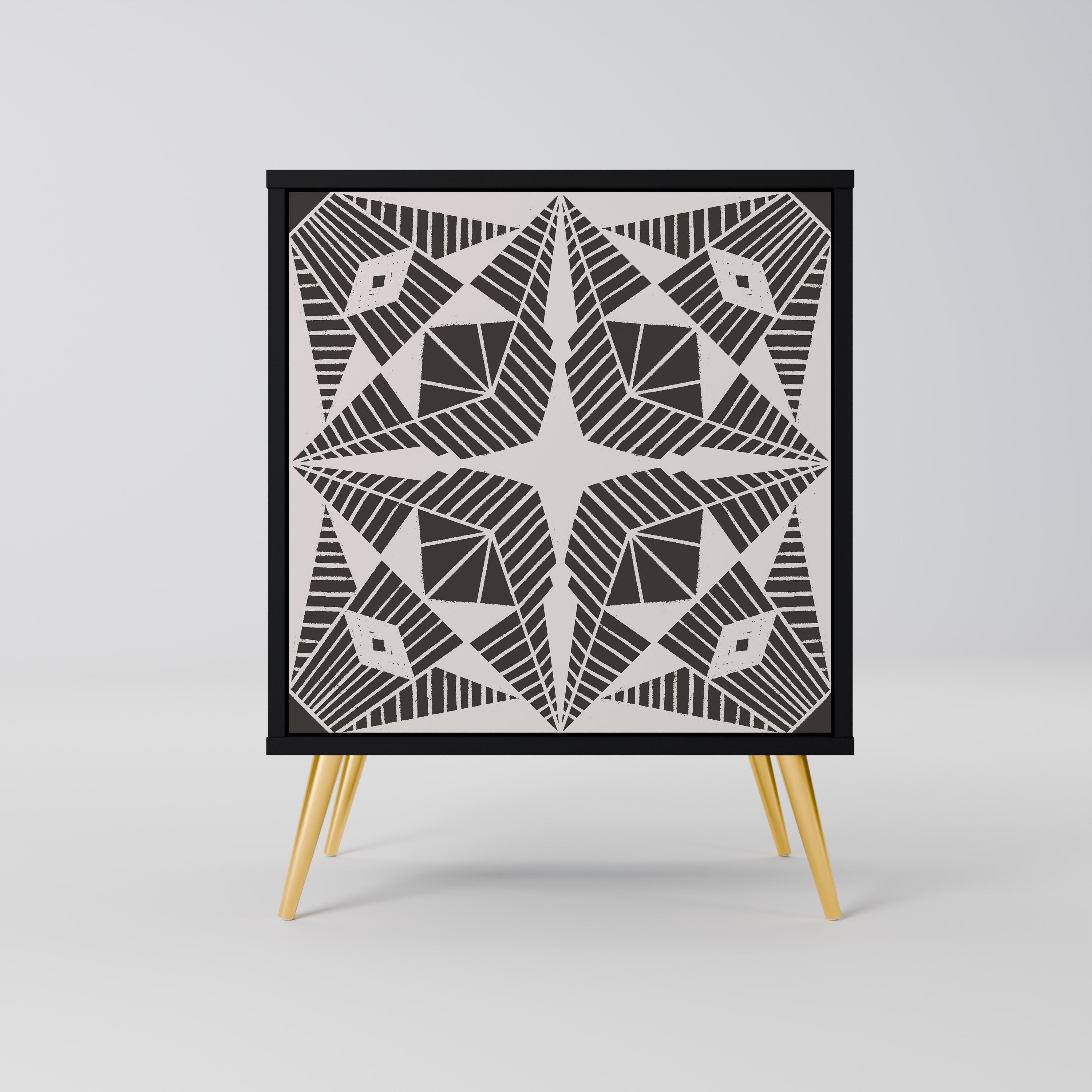 Aparador MONOCHROME NEXUS de 1 puerta en acabado negro