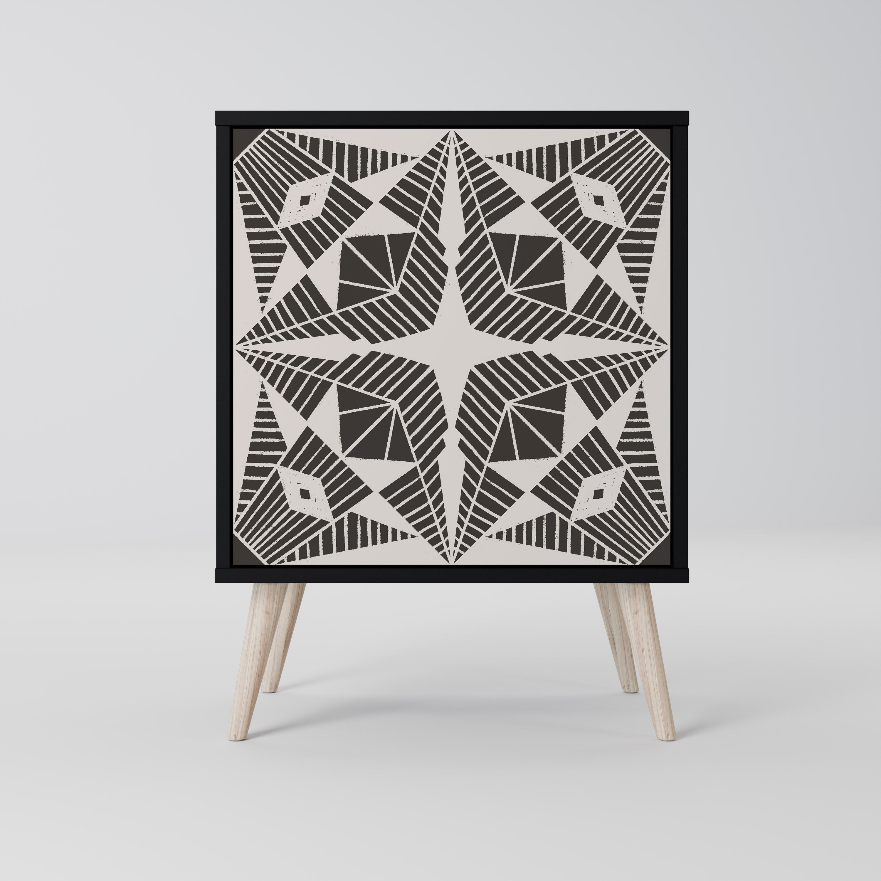 Aparador MONOCHROME NEXUS de 1 puerta en acabado negro