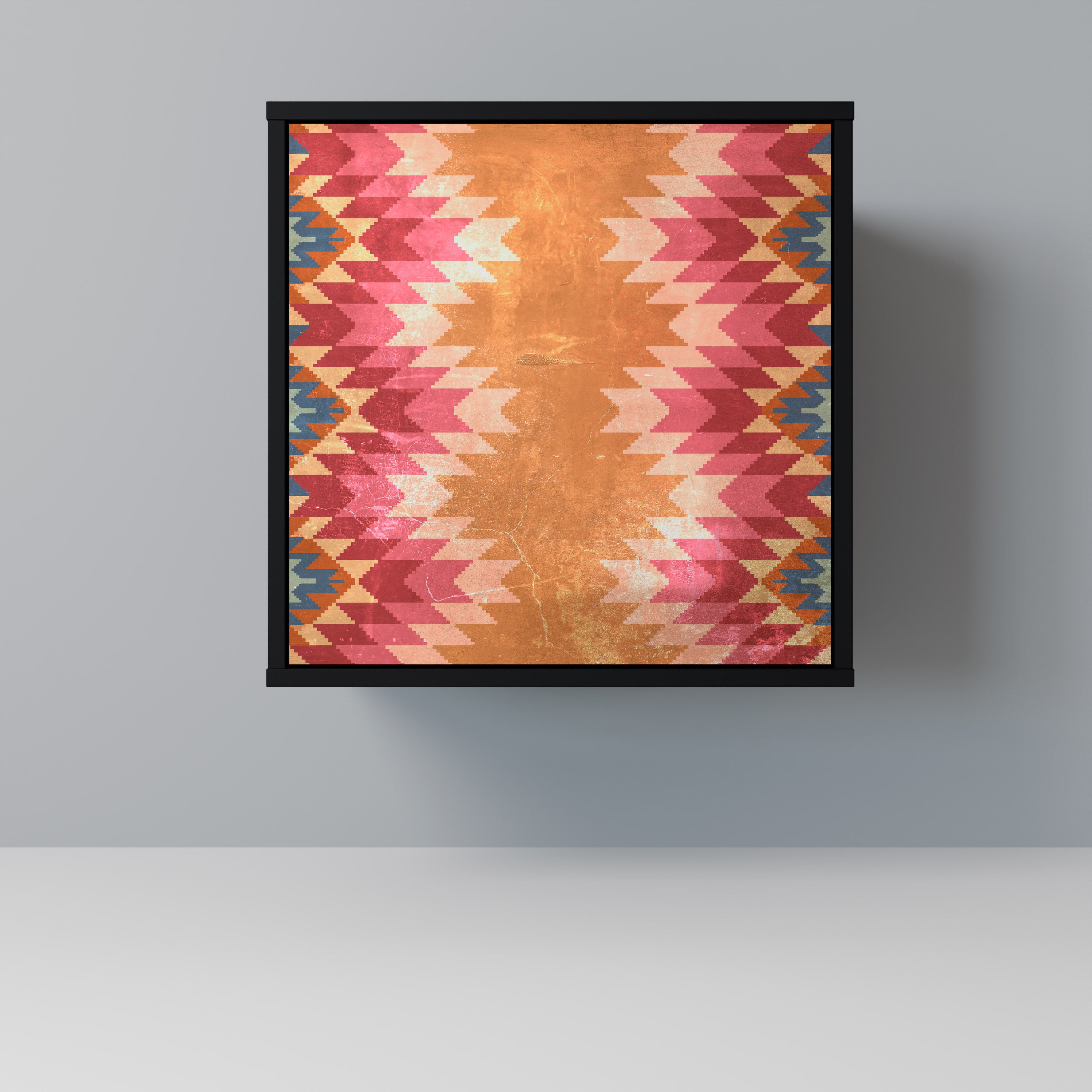 Aparador INDIAN FOLK de 1 puerta en acabado negro