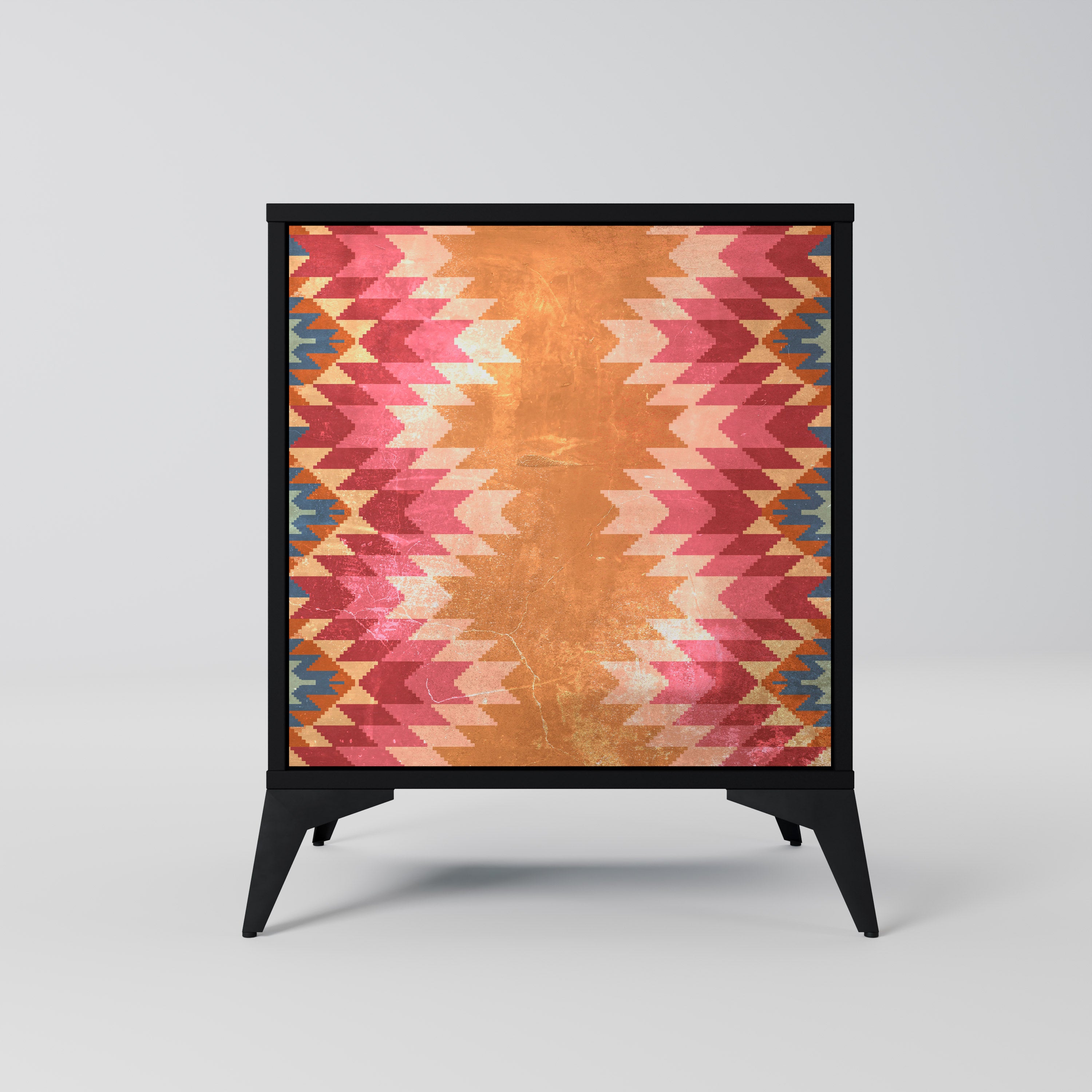 Aparador INDIAN FOLK de 1 puerta en acabado negro