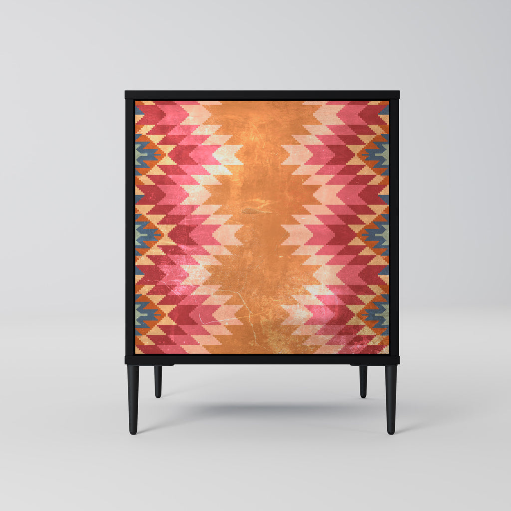 Aparador INDIAN FOLK de 1 puerta en acabado negro