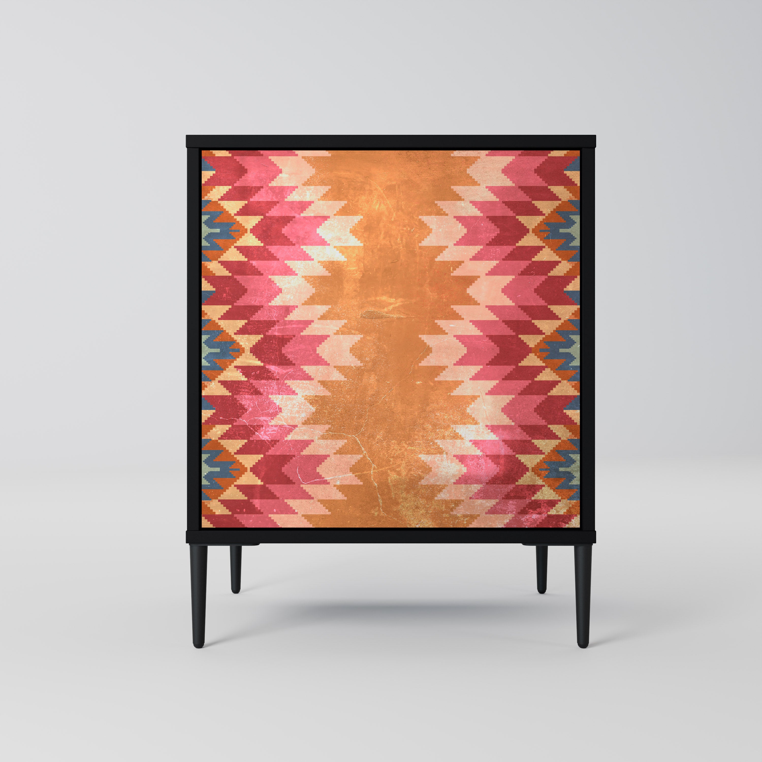 Aparador INDIAN FOLK de 1 puerta en acabado negro