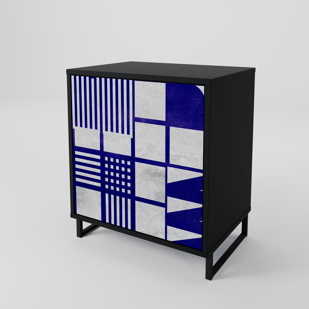 Aparador de 1 puerta THE RIGHT PLACES en acabado negro