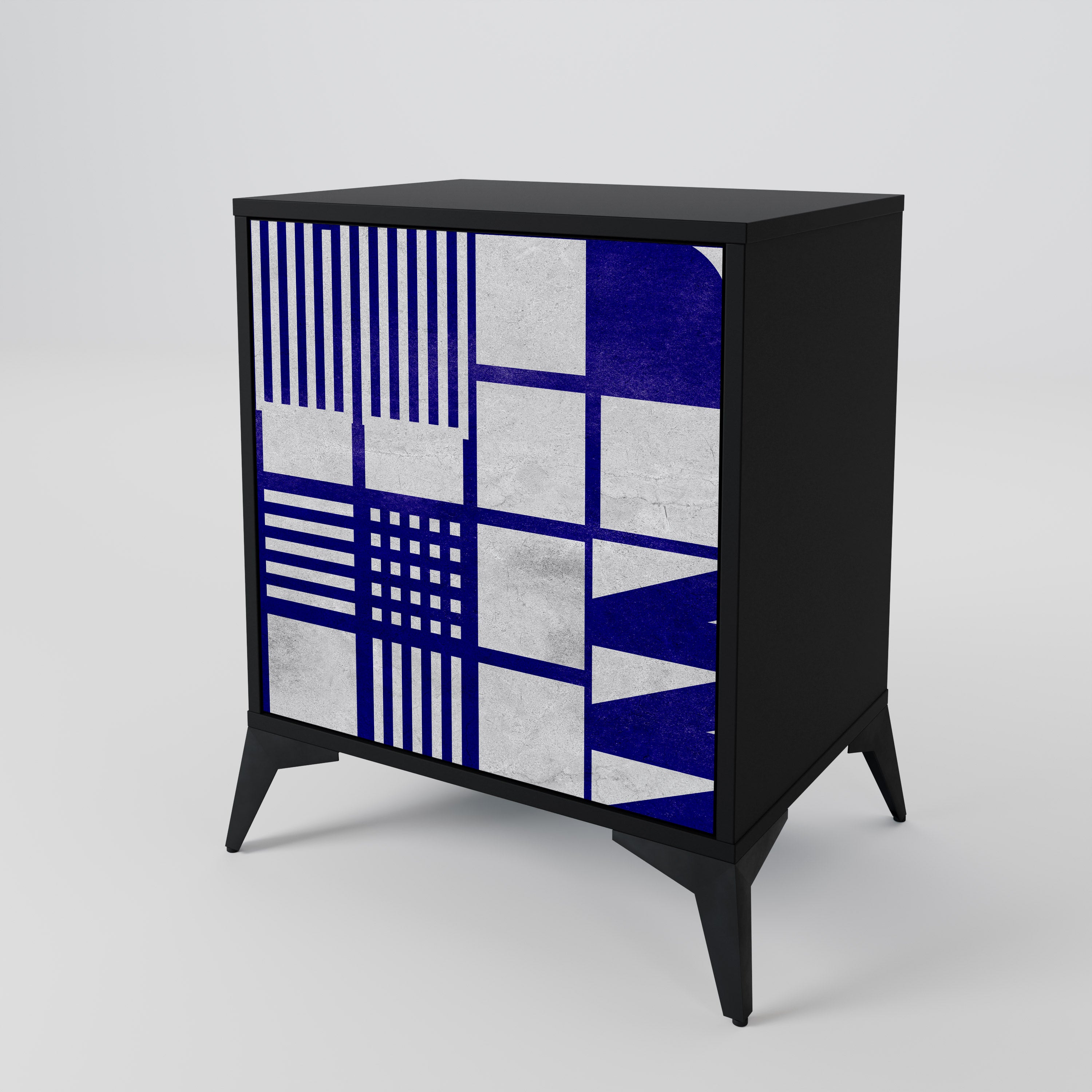 Aparador de 1 puerta THE RIGHT PLACES en acabado negro