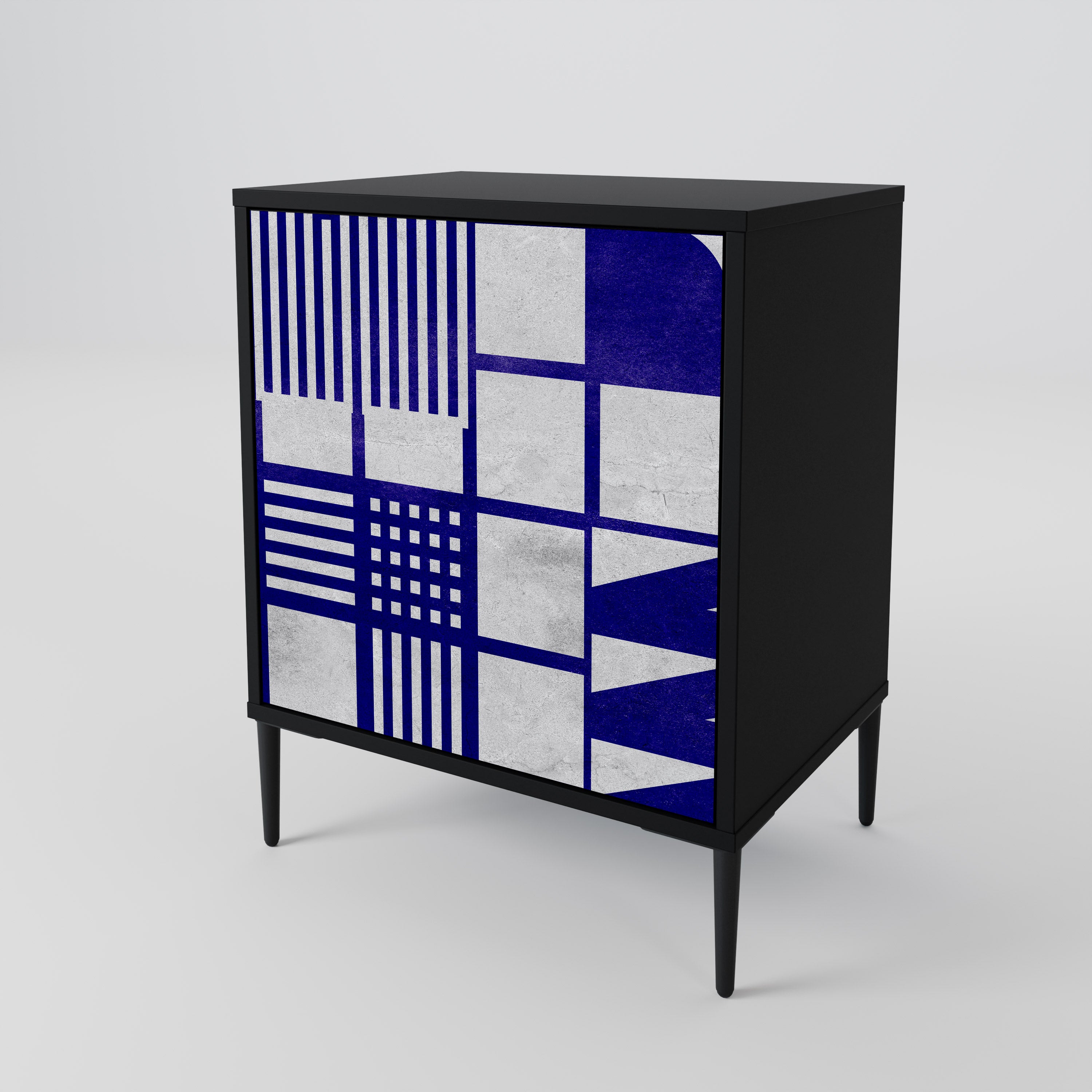 Aparador de 1 puerta THE RIGHT PLACES en acabado negro