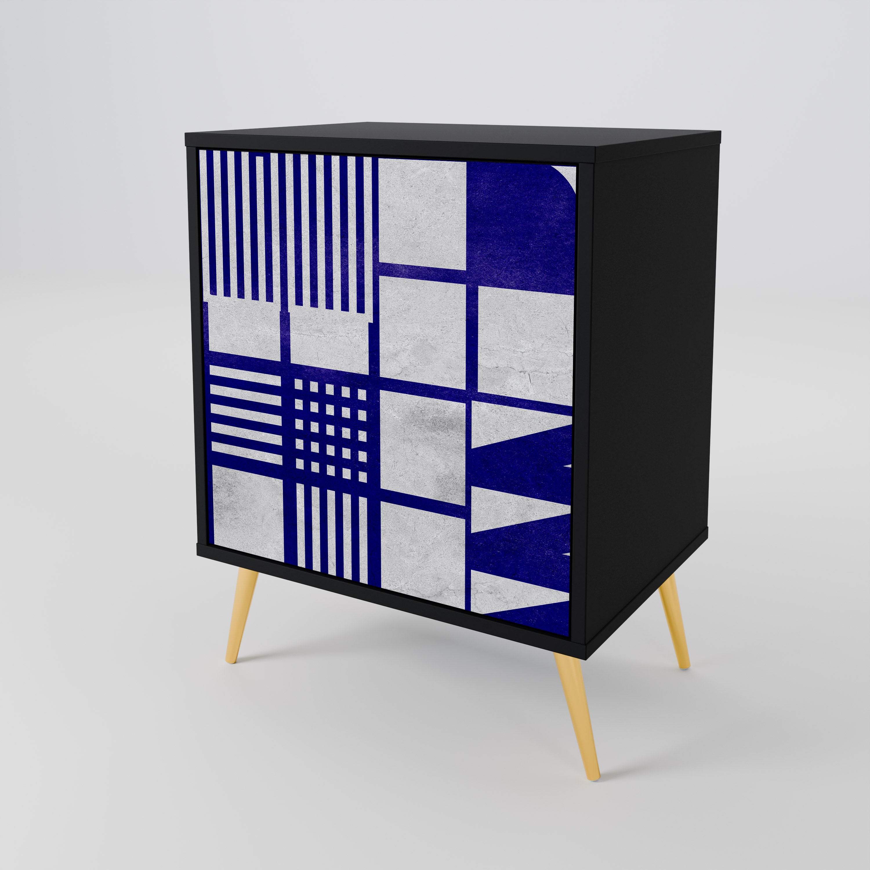 Aparador de 1 puerta THE RIGHT PLACES en acabado negro