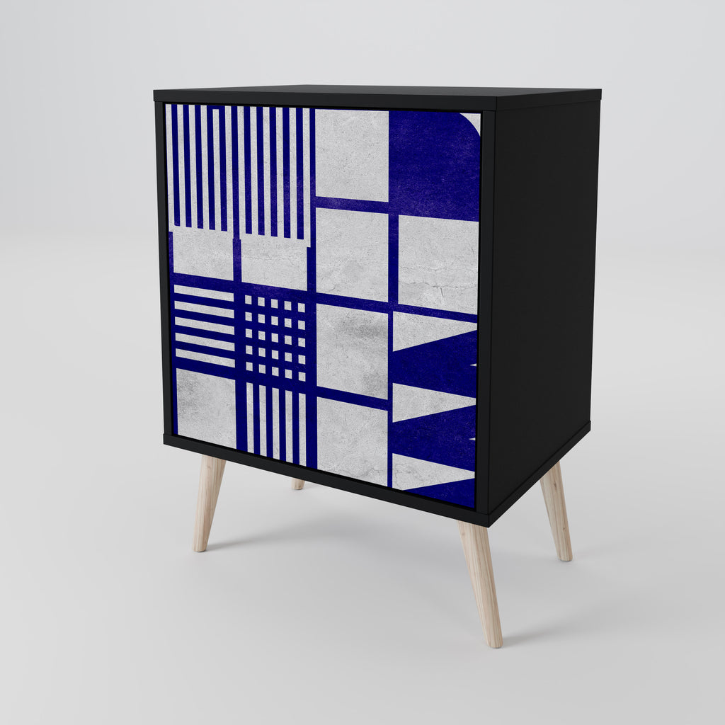 Aparador de 1 puerta THE RIGHT PLACES en acabado negro