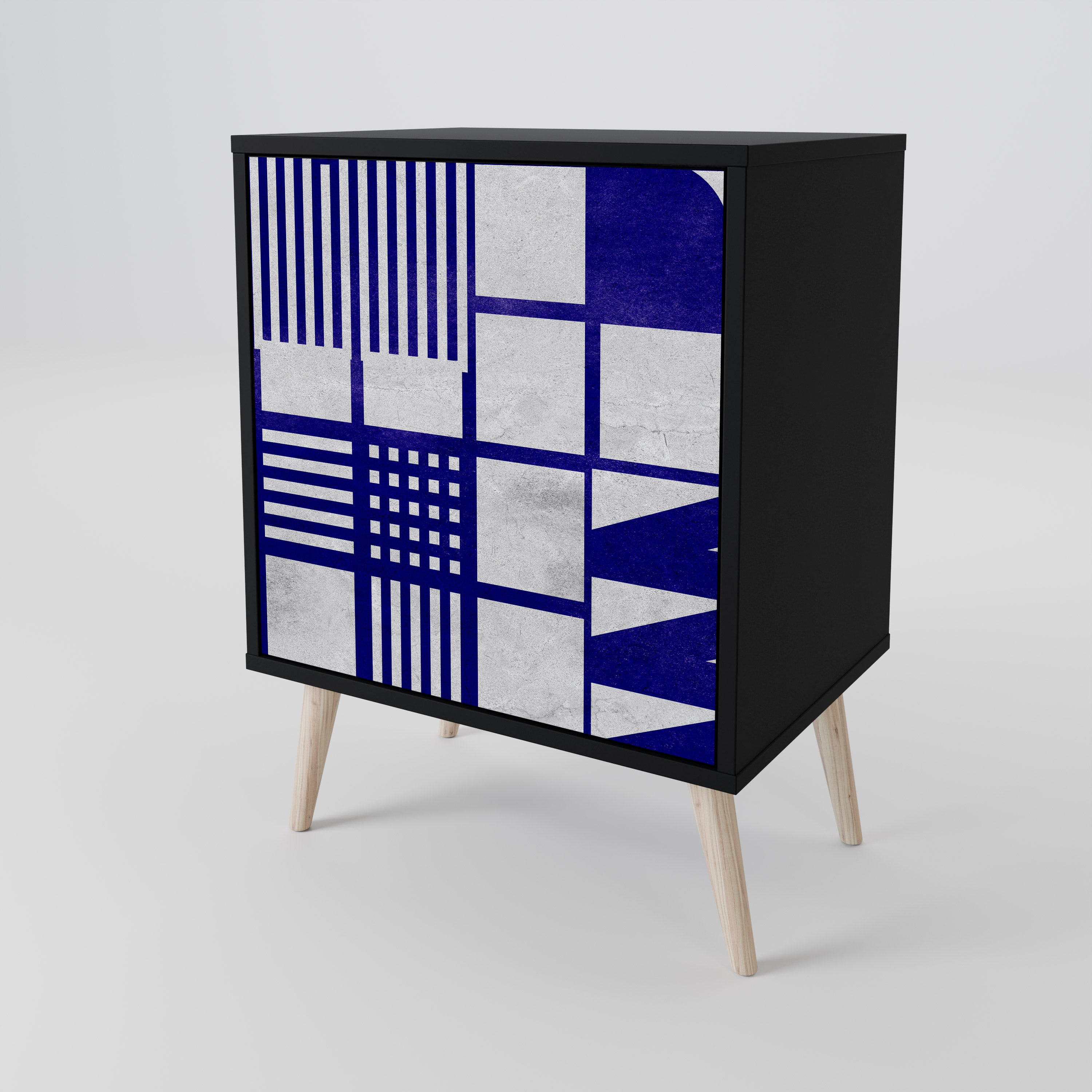 Aparador de 1 puerta THE RIGHT PLACES en acabado negro