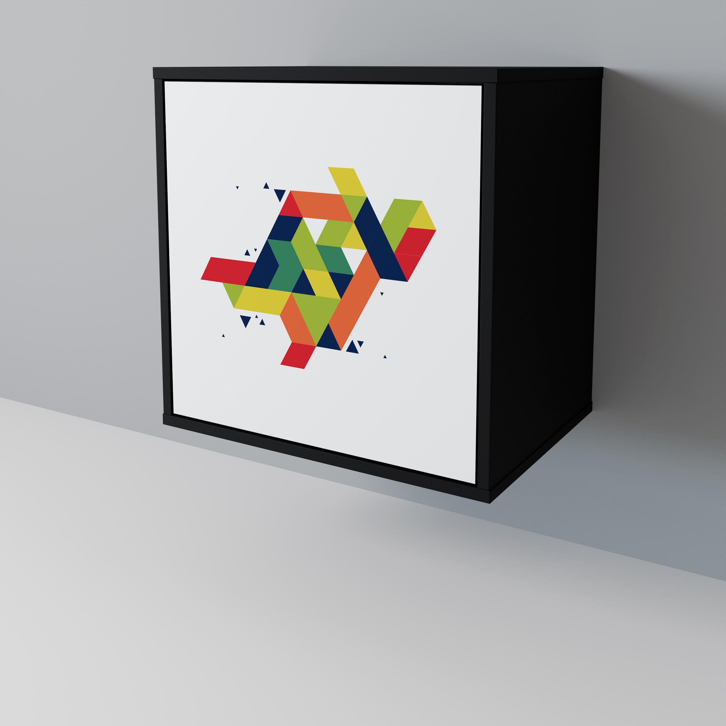 Aparador FUTURE SIGN de ​​1 puerta en acabado negro