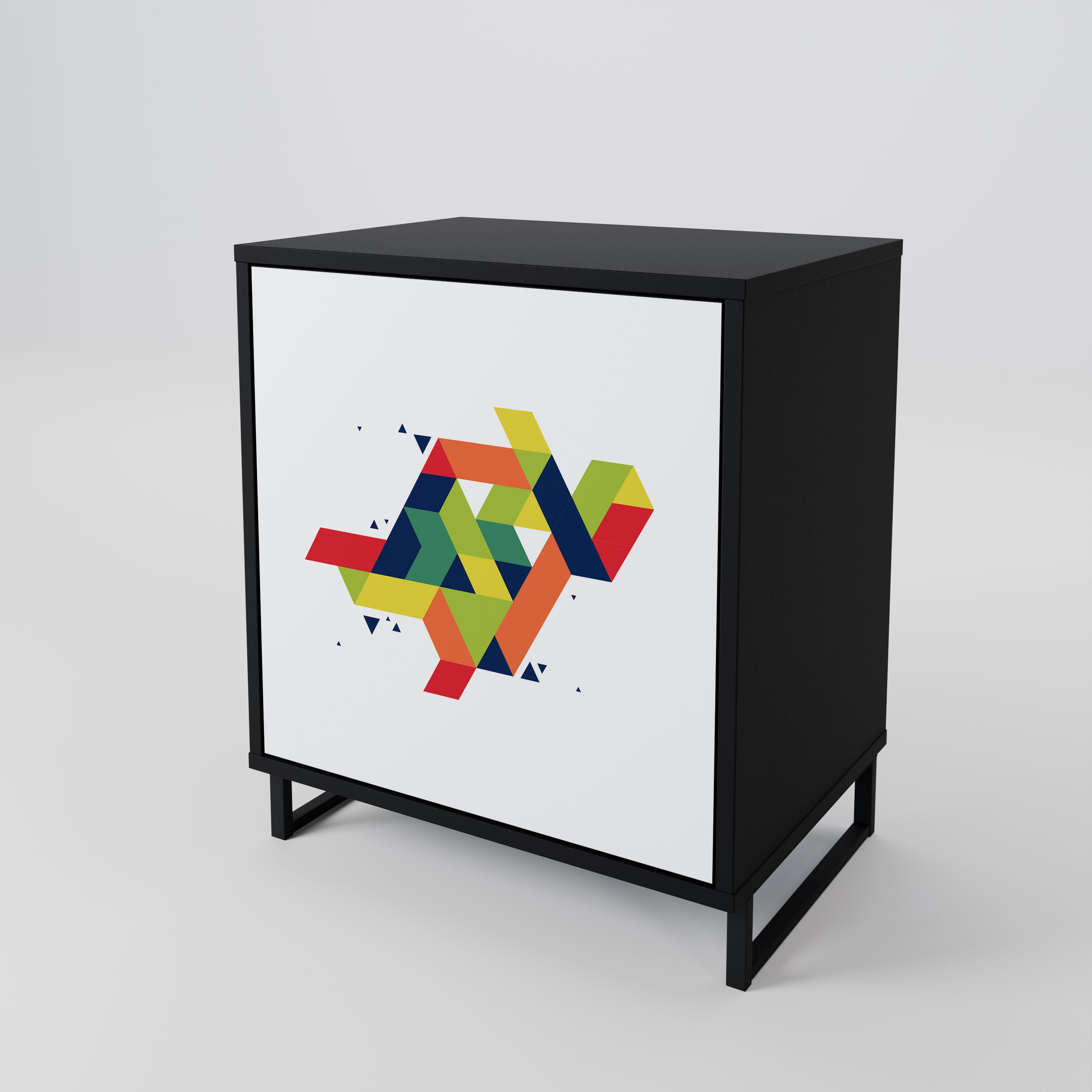 Aparador FUTURE SIGN de ​​1 puerta en acabado negro