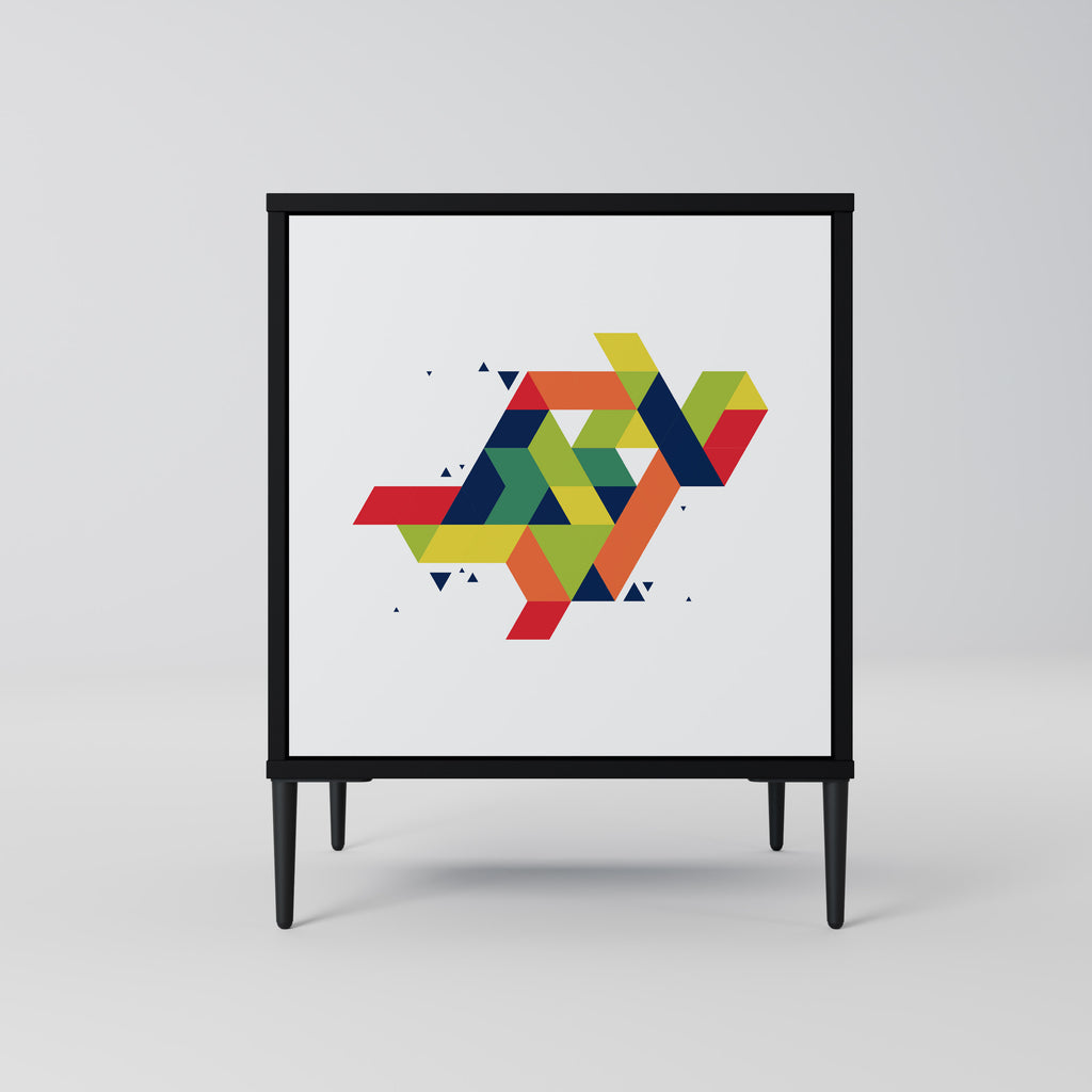 Aparador FUTURE SIGN de ​​1 puerta en acabado negro