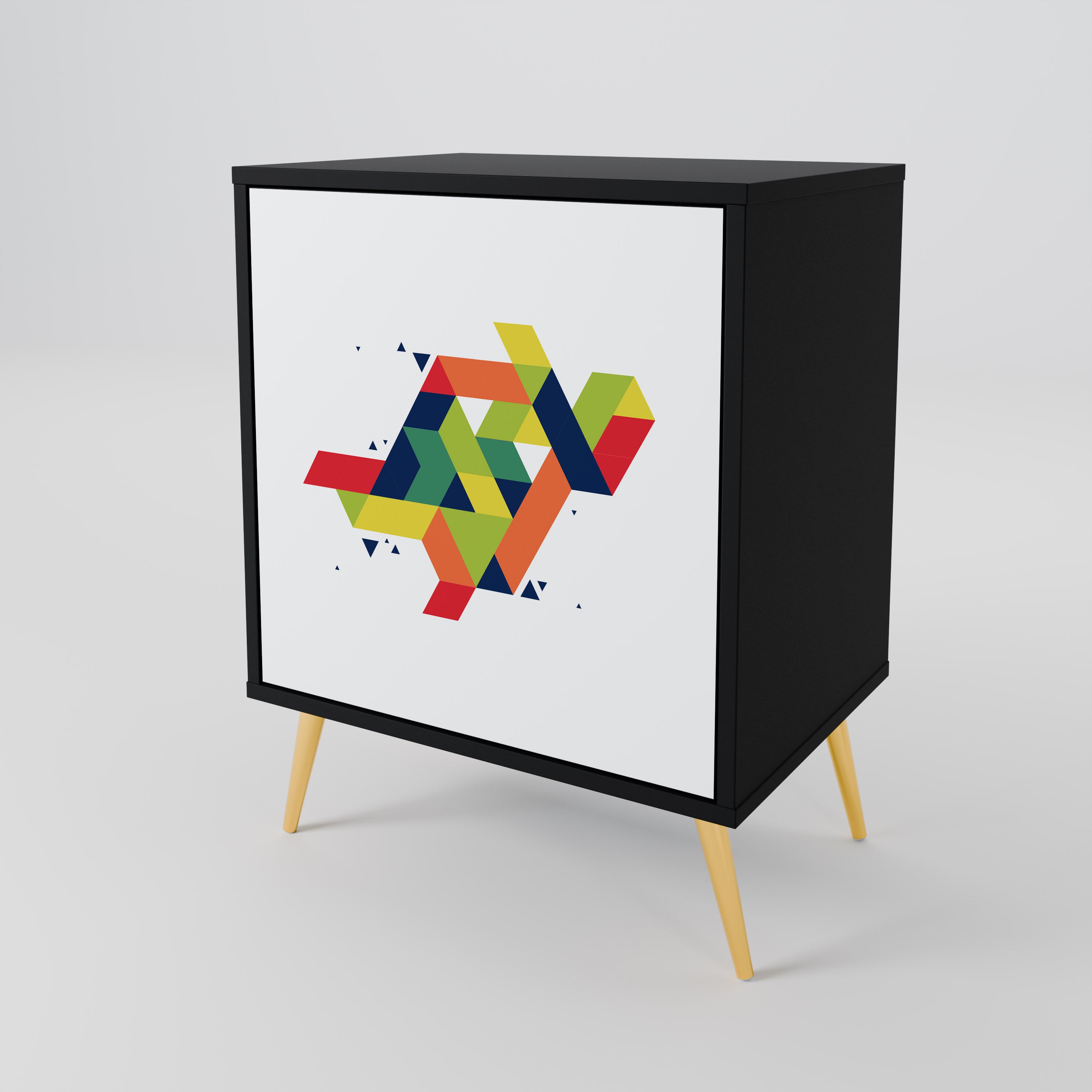 Aparador FUTURE SIGN de ​​1 puerta en acabado negro