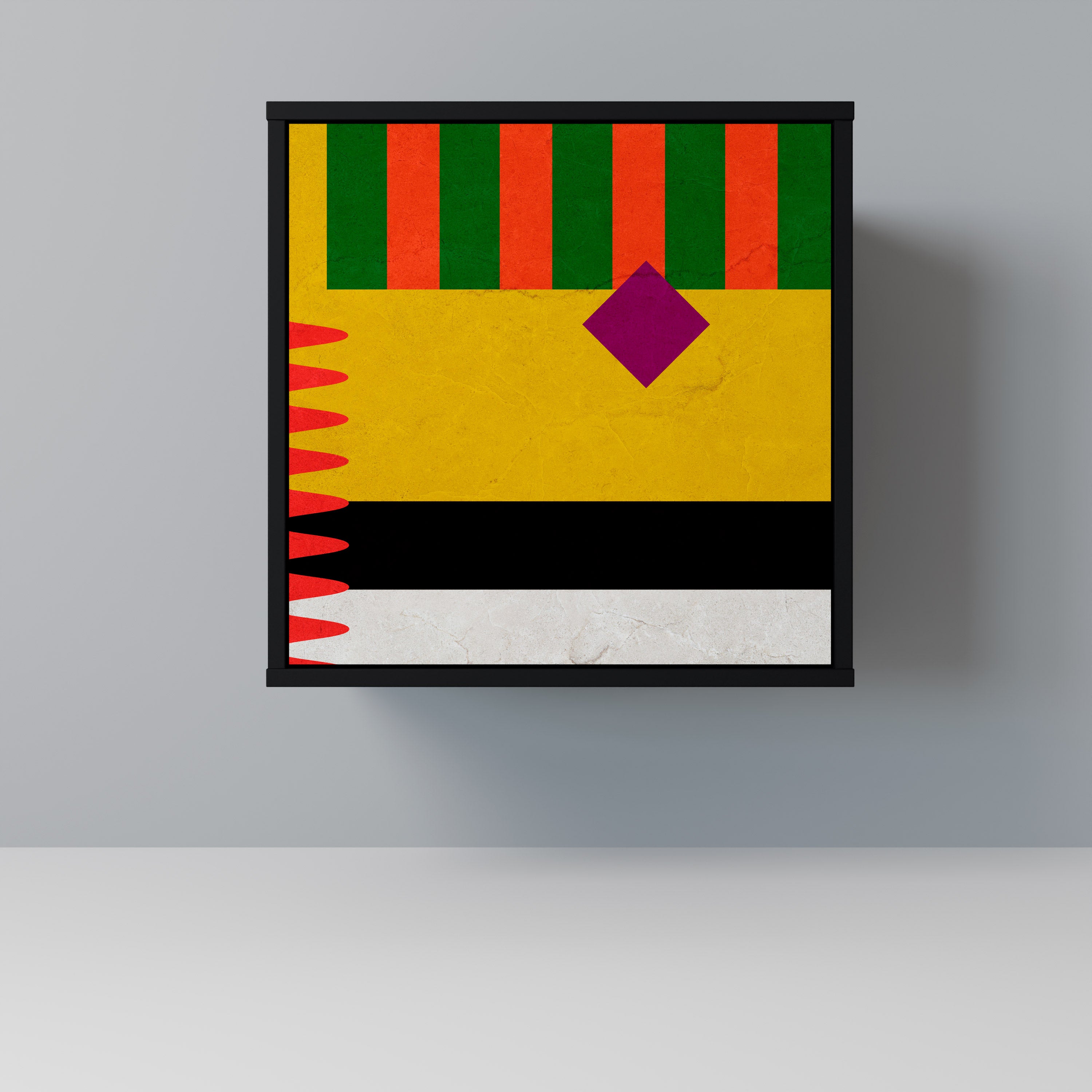 Aparador VIVID ART de 1 puerta en acabado negro