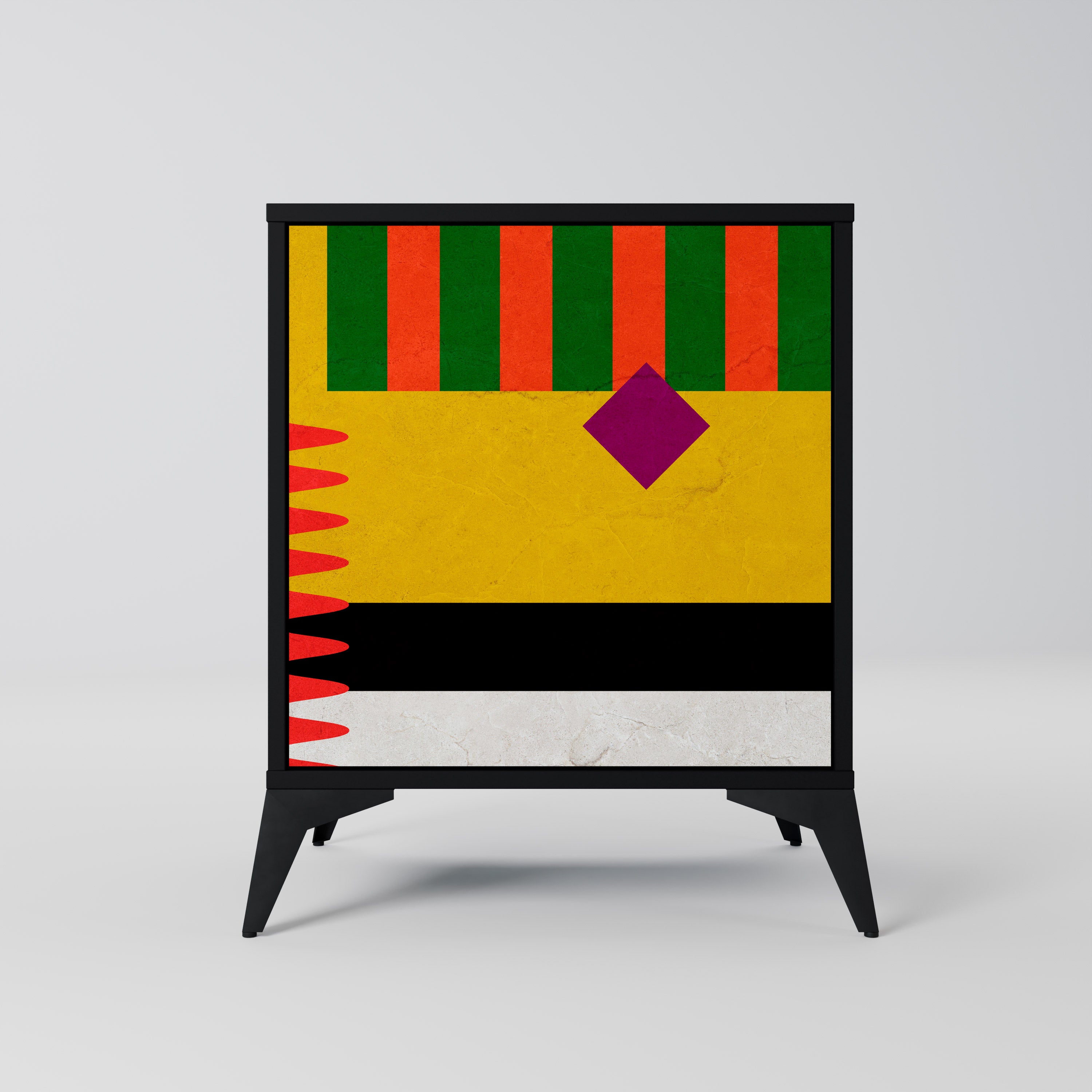 Aparador VIVID ART de 1 puerta en acabado negro