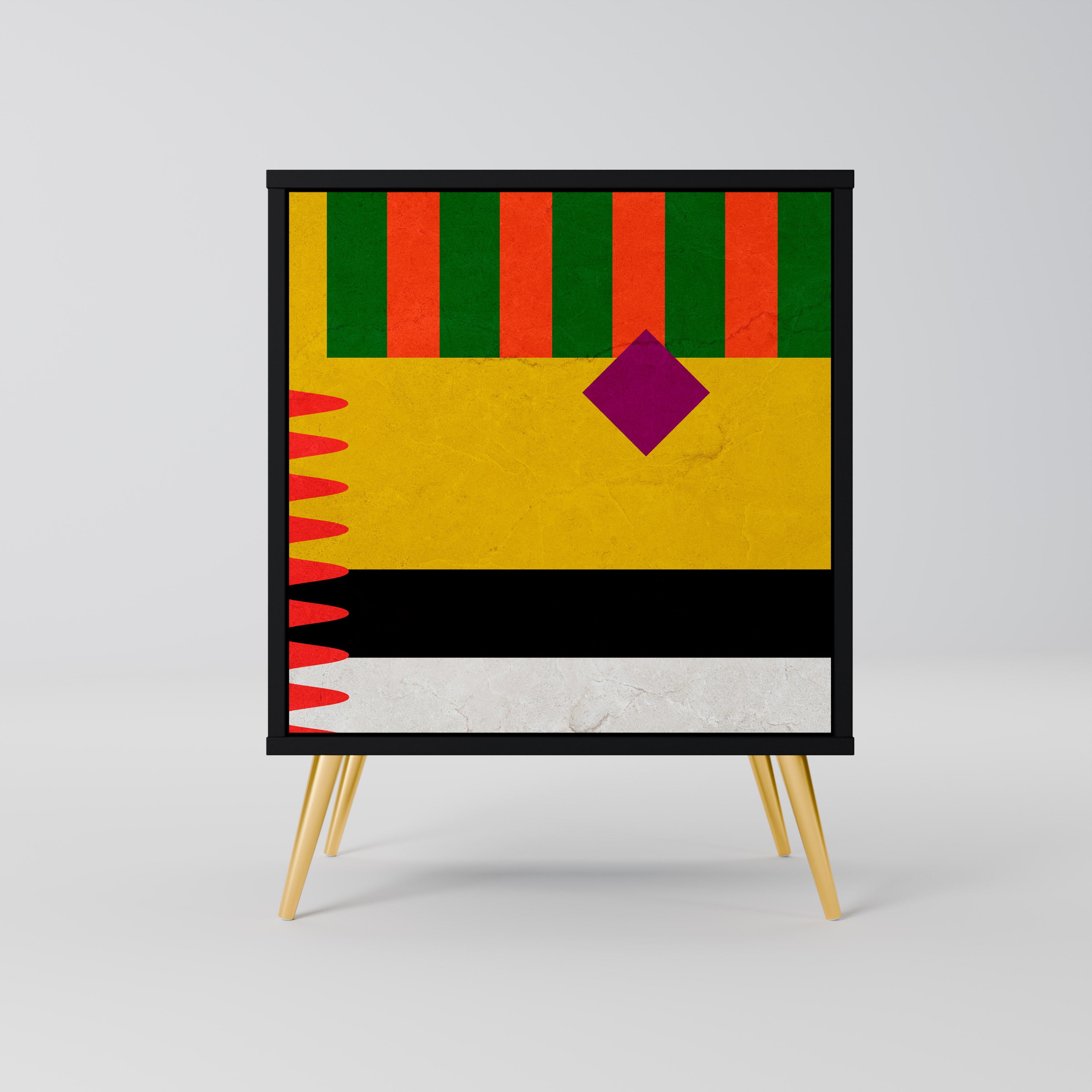 Aparador VIVID ART de 1 puerta en acabado negro