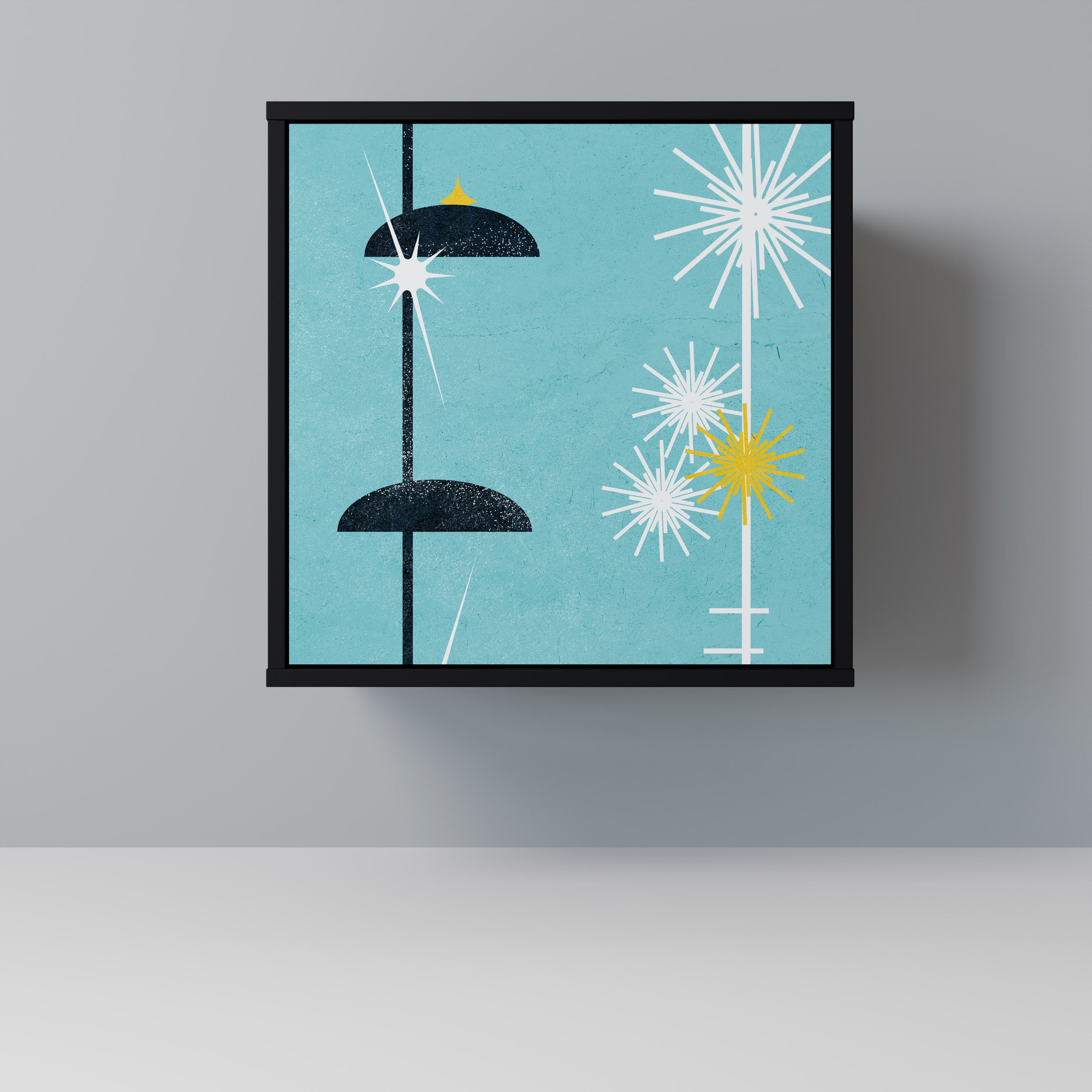 Aparador de 1 puerta PATHS TO HAPPINESS en acabado negro