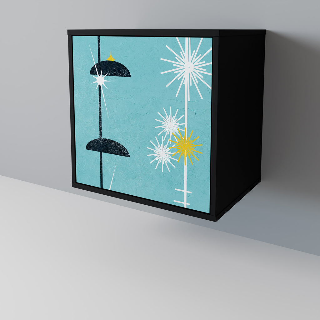 Aparador de 1 puerta PATHS TO HAPPINESS en acabado negro