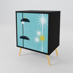 PATHS TO HAPPINESS Aparador de 1 Puerta en Acabado Negro