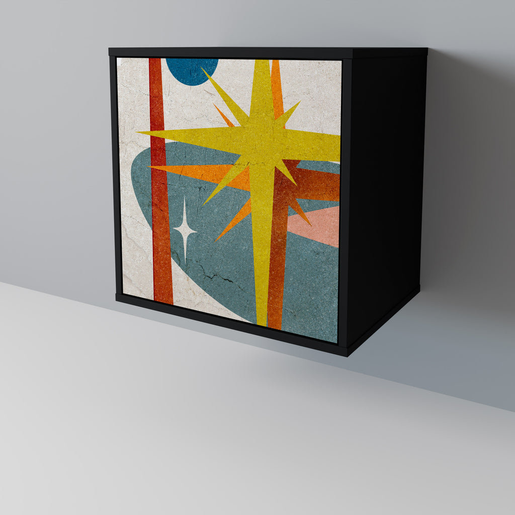 Aparador INTERSTELLAR VIBES de 1 puerta en acabado negro