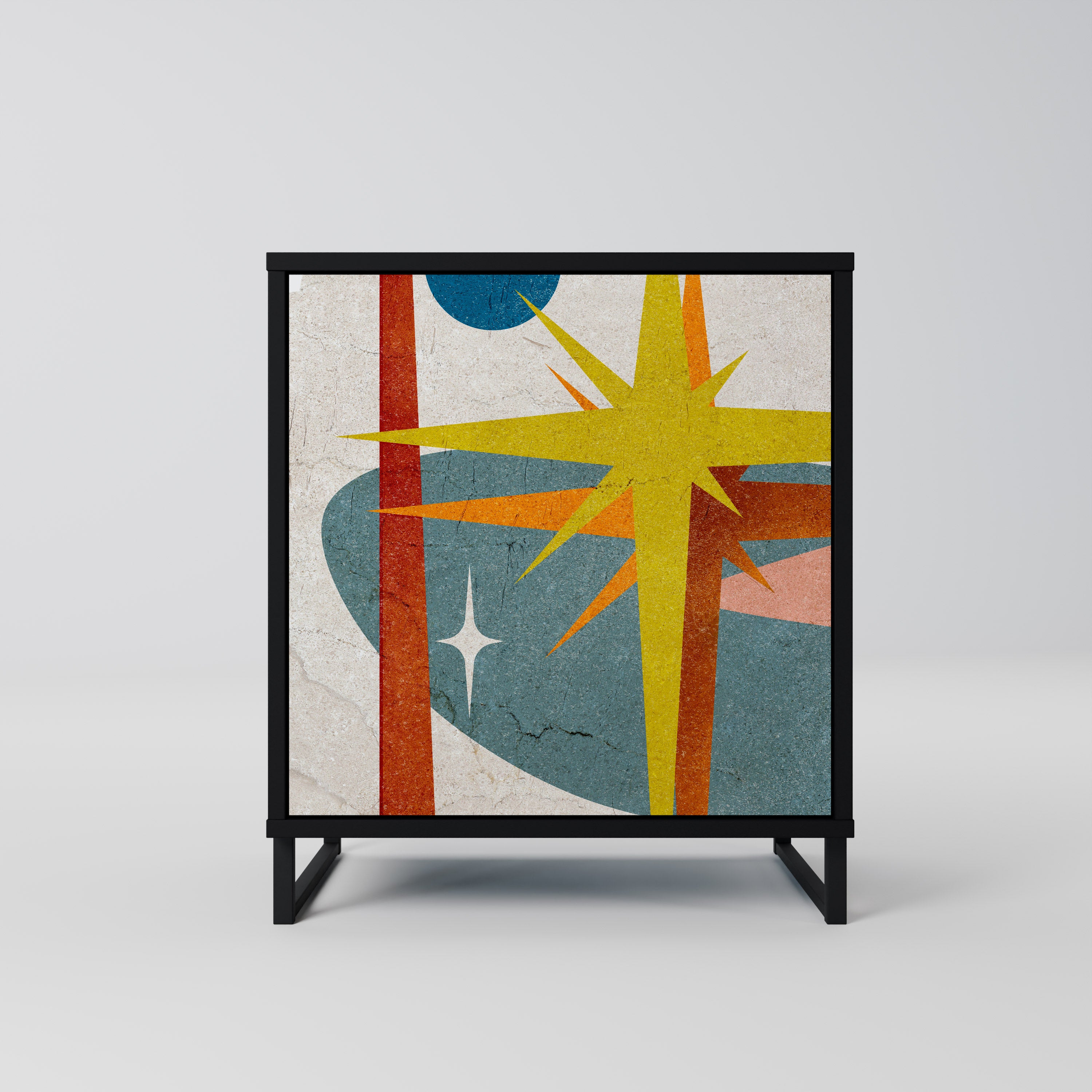 Aparador INTERSTELLAR VIBES de 1 puerta en acabado negro