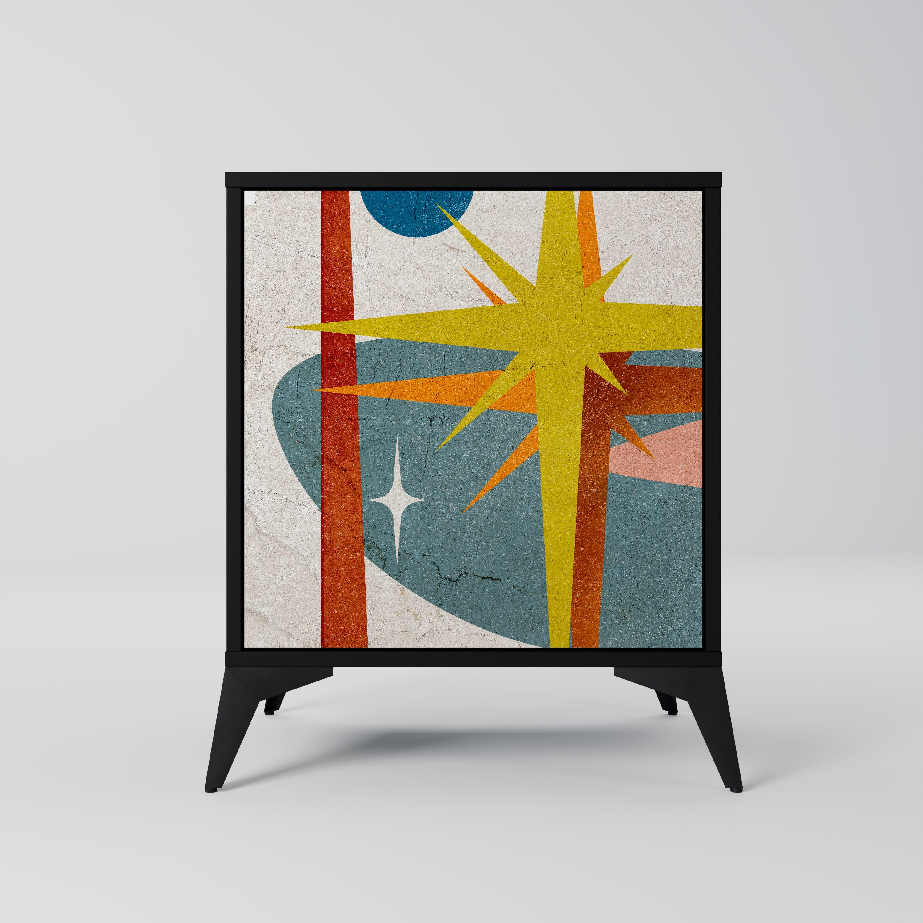 Aparador INTERSTELLAR VIBES de 1 puerta en acabado negro