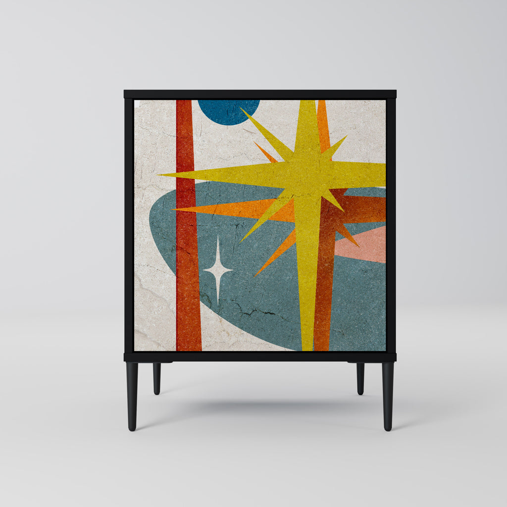 Aparador INTERSTELLAR VIBES de 1 puerta en acabado negro