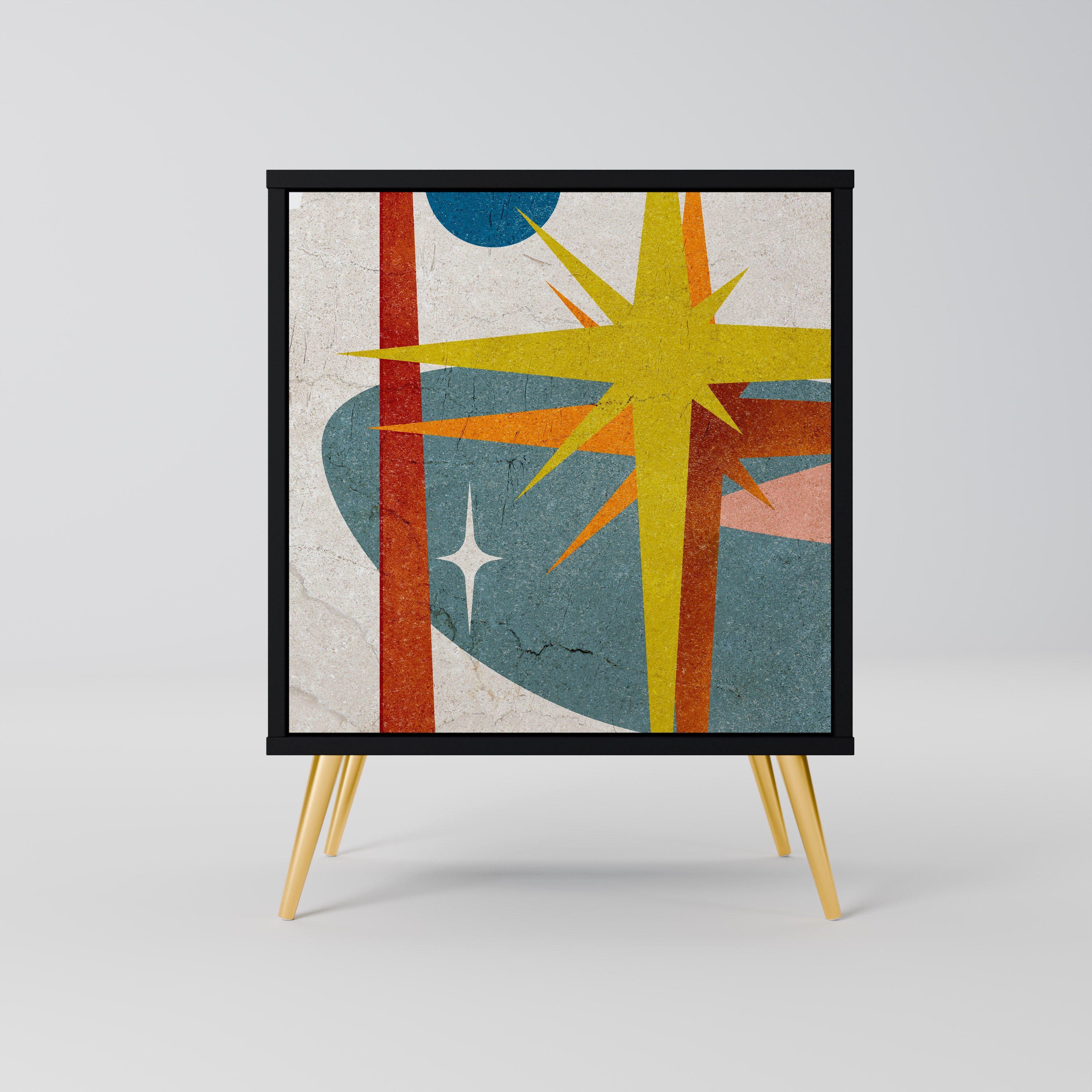 Aparador INTERSTELLAR VIBES de 1 puerta en acabado negro