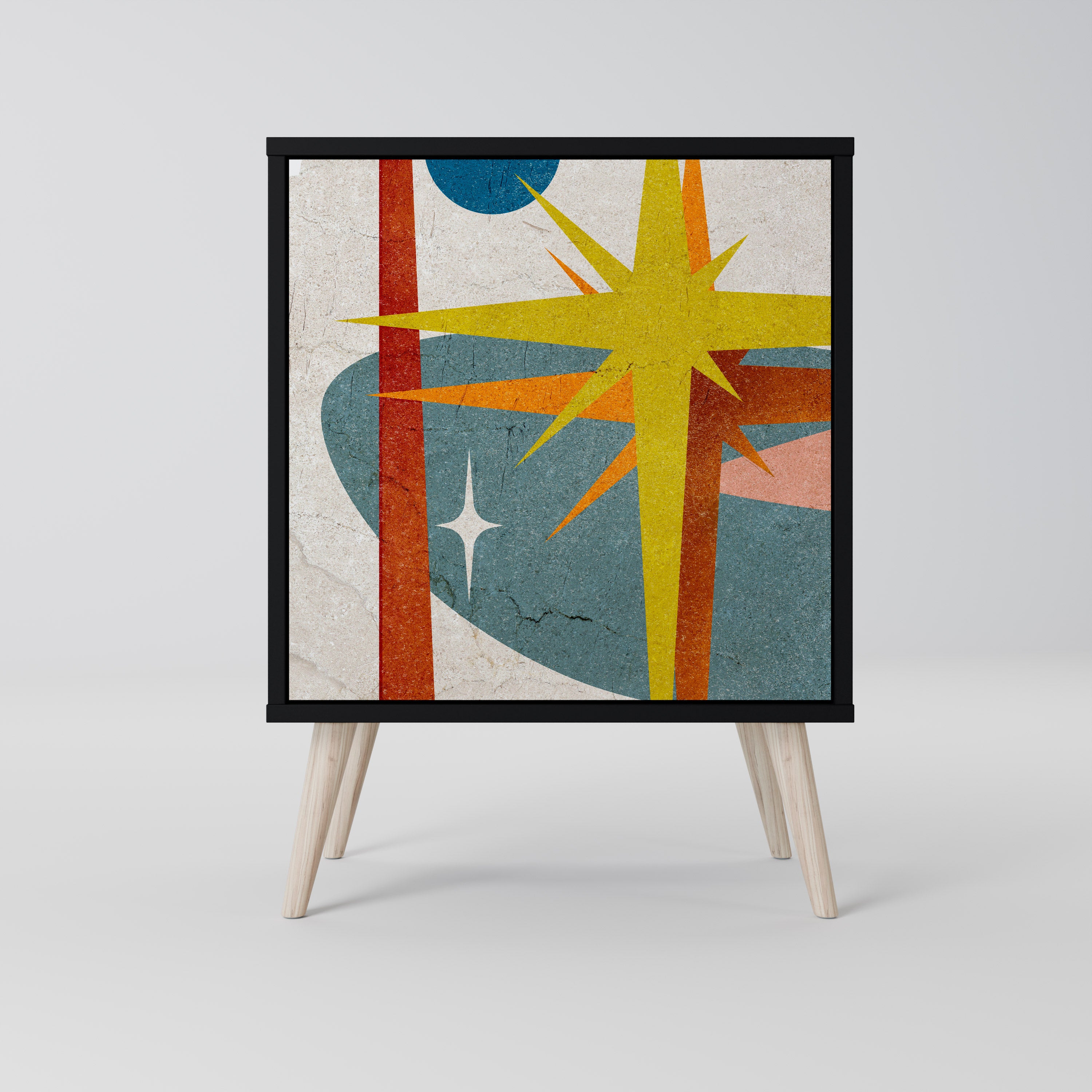 Aparador INTERSTELLAR VIBES de 1 puerta en acabado negro