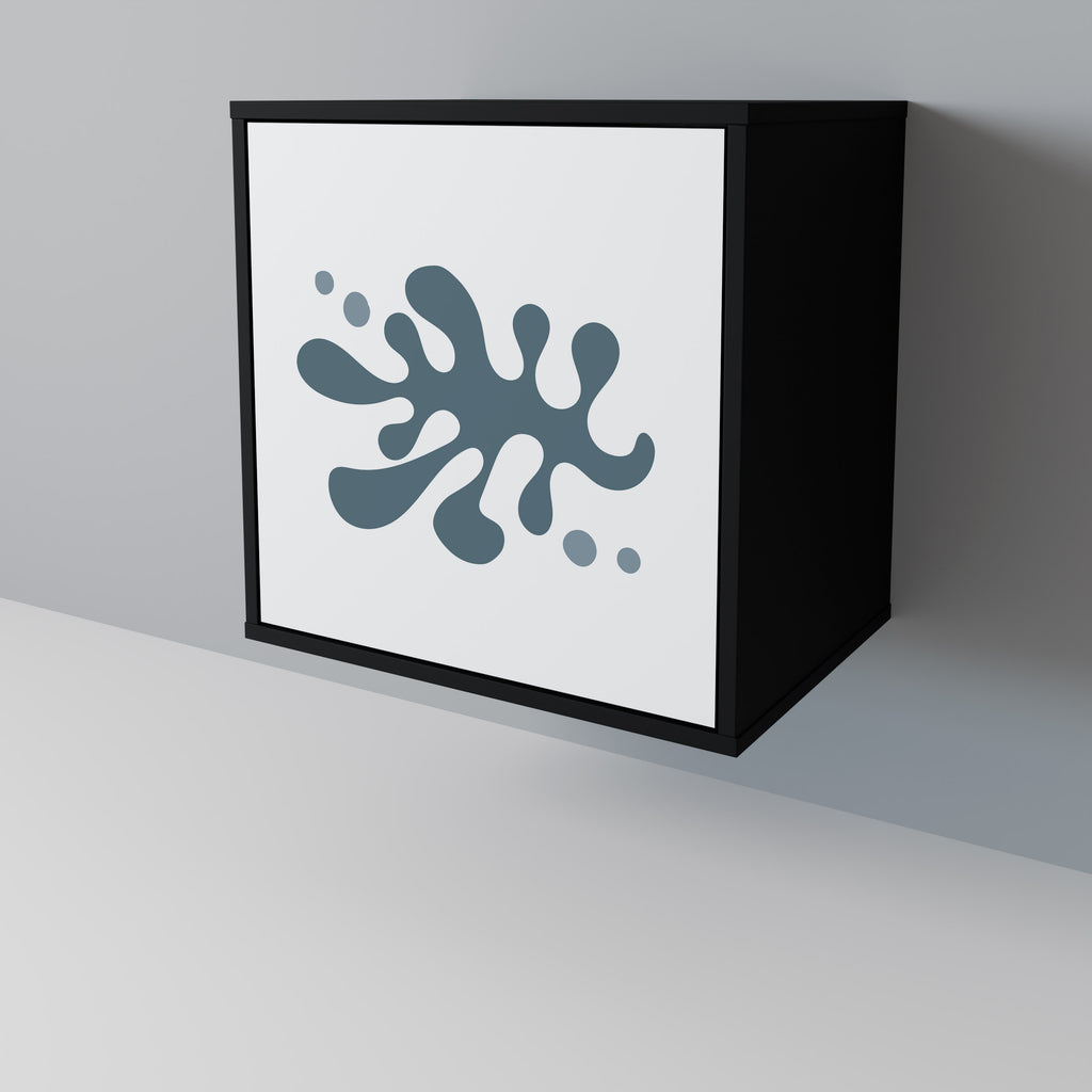 Aparador WONDERLAND VEGETATION de 1 puerta en acabado negro