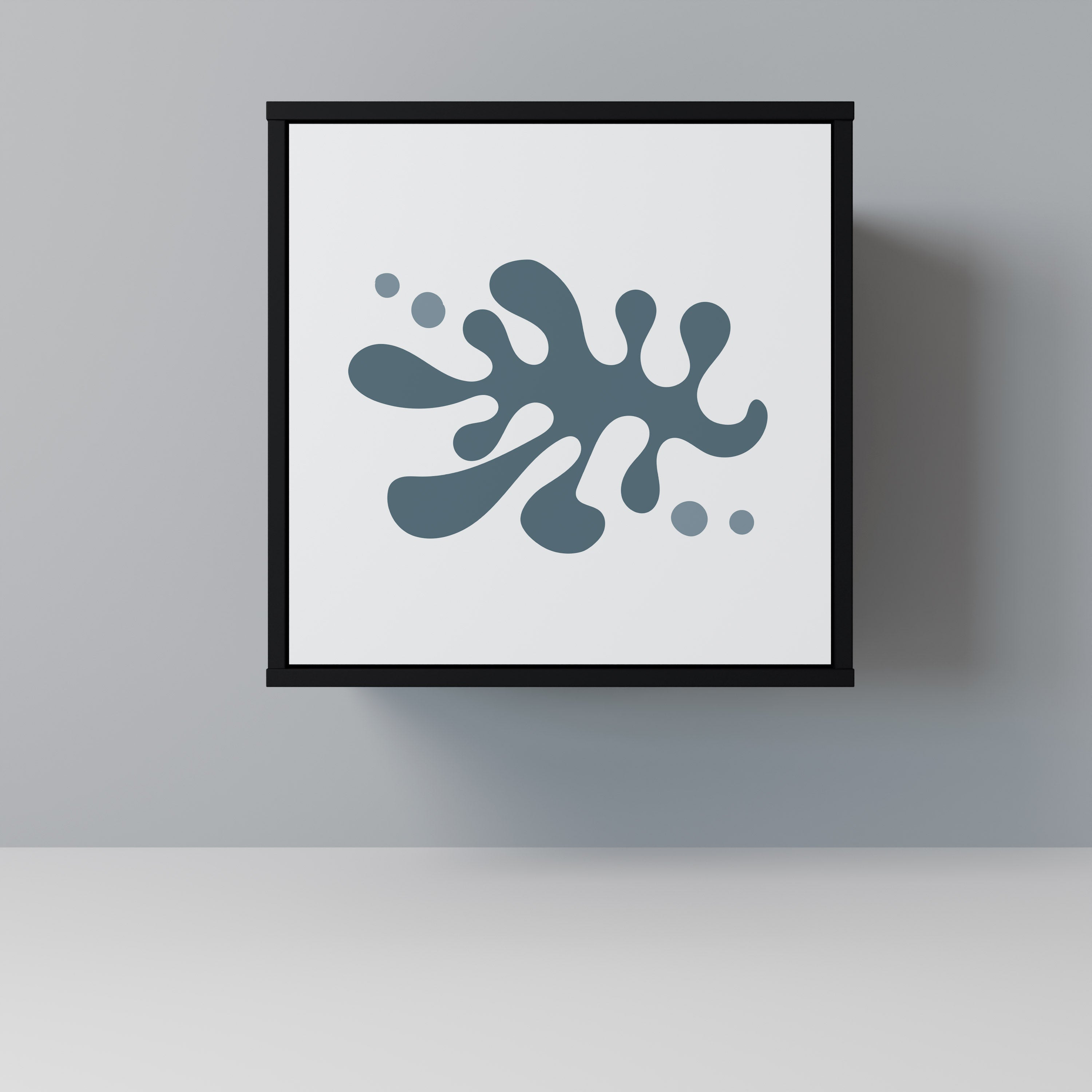 Aparador WONDERLAND VEGETATION de 1 puerta en acabado negro