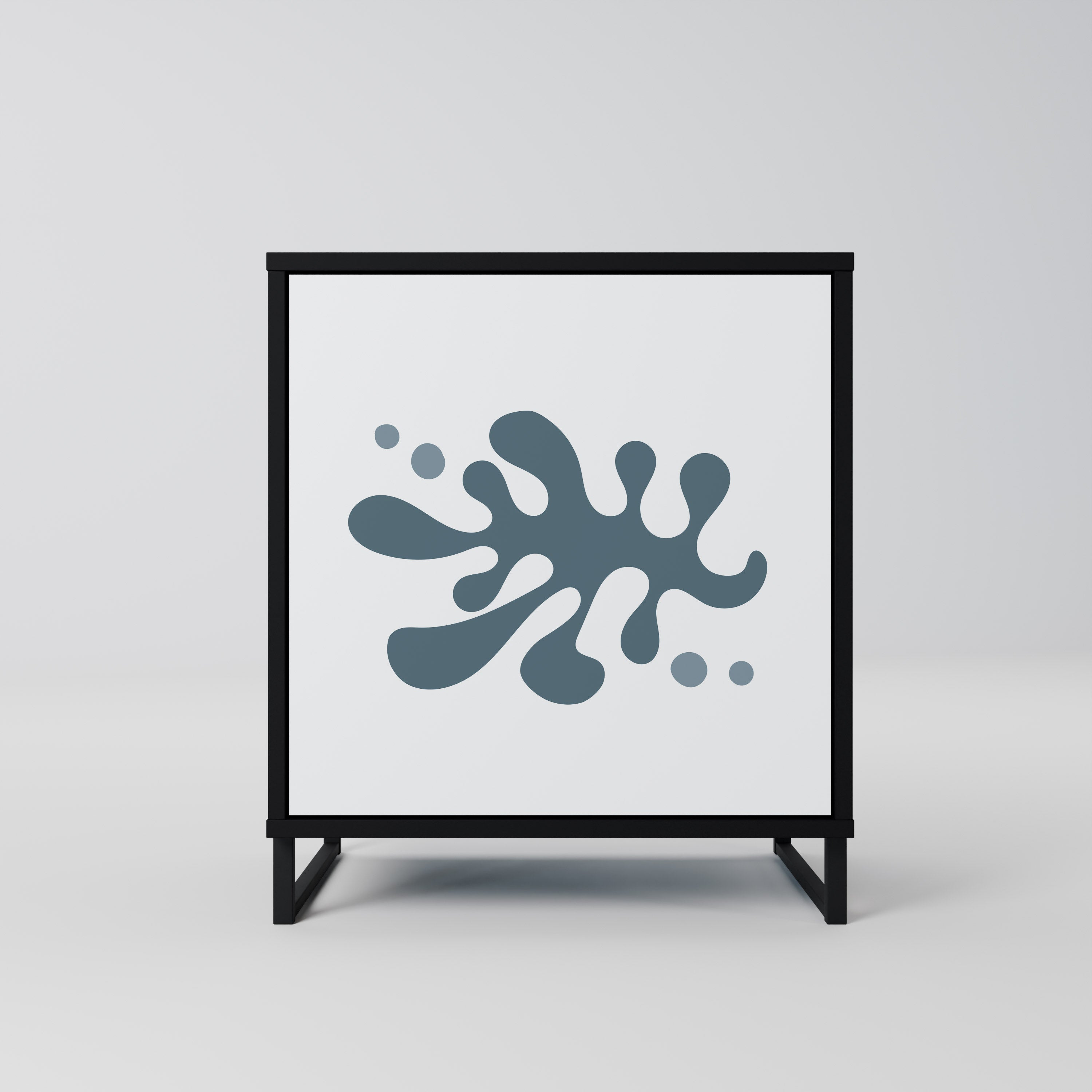 Aparador WONDERLAND VEGETATION de 1 puerta en acabado negro