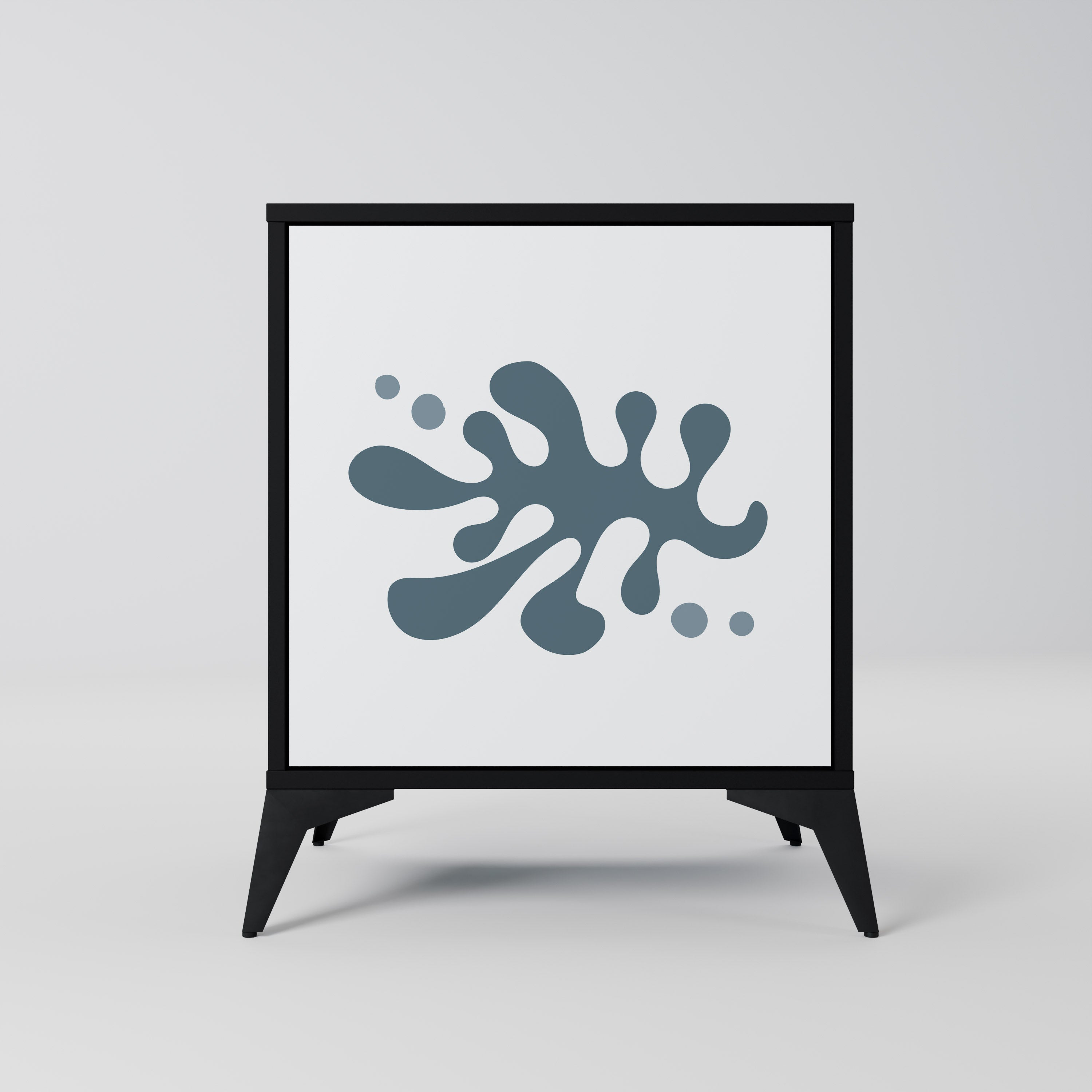 Aparador WONDERLAND VEGETATION de 1 puerta en acabado negro