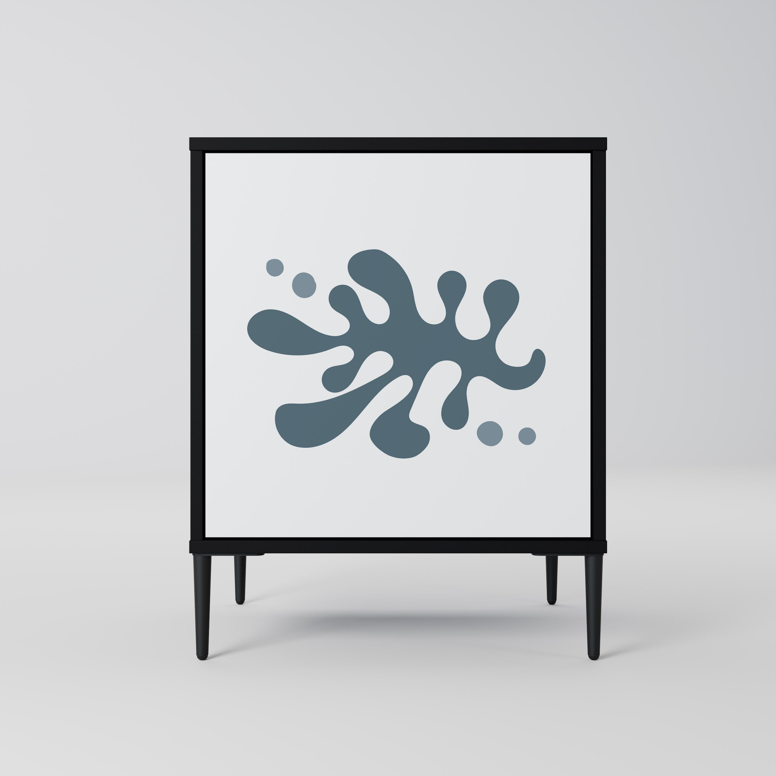 Aparador WONDERLAND VEGETATION de 1 puerta en acabado negro