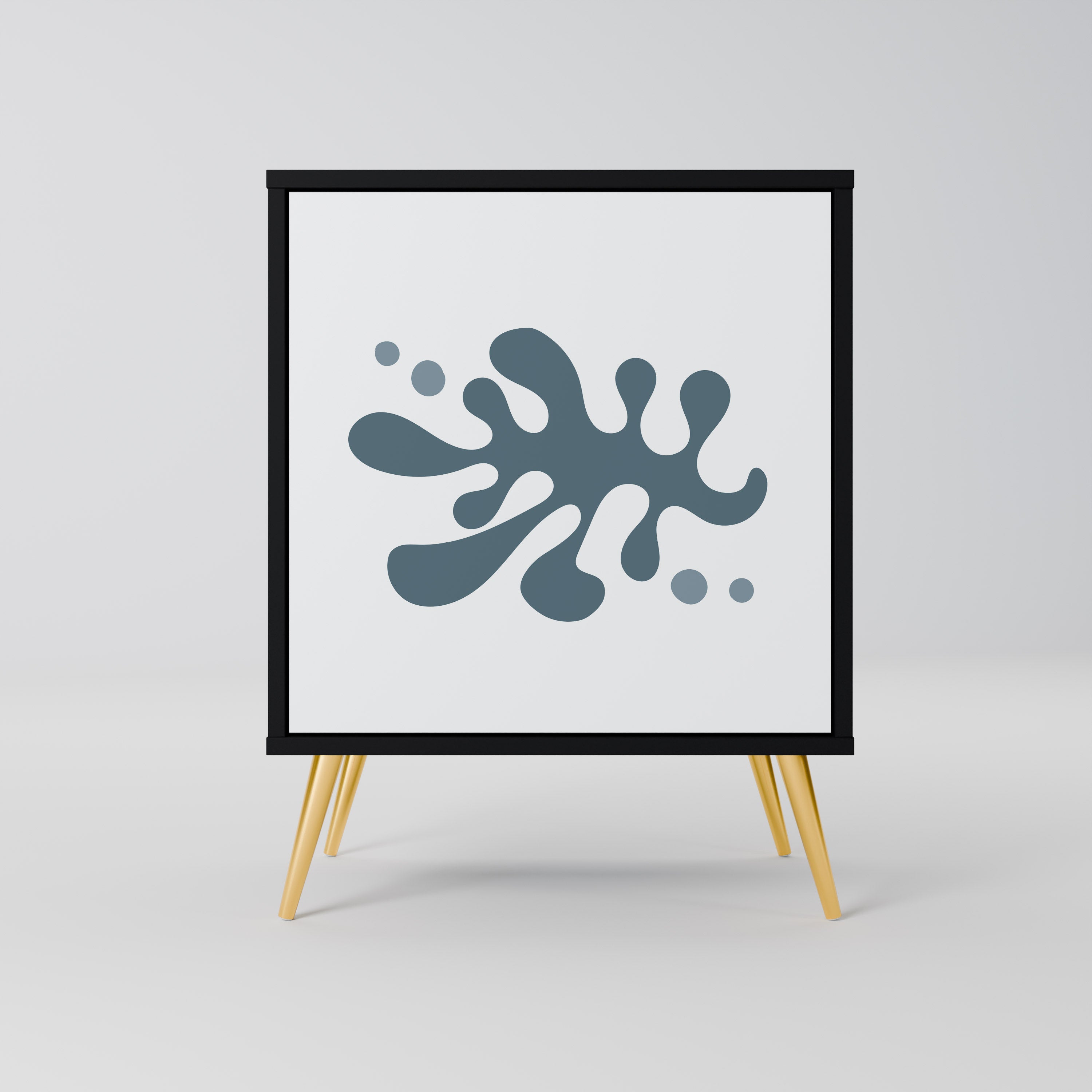 Aparador WONDERLAND VEGETATION de 1 puerta en acabado negro