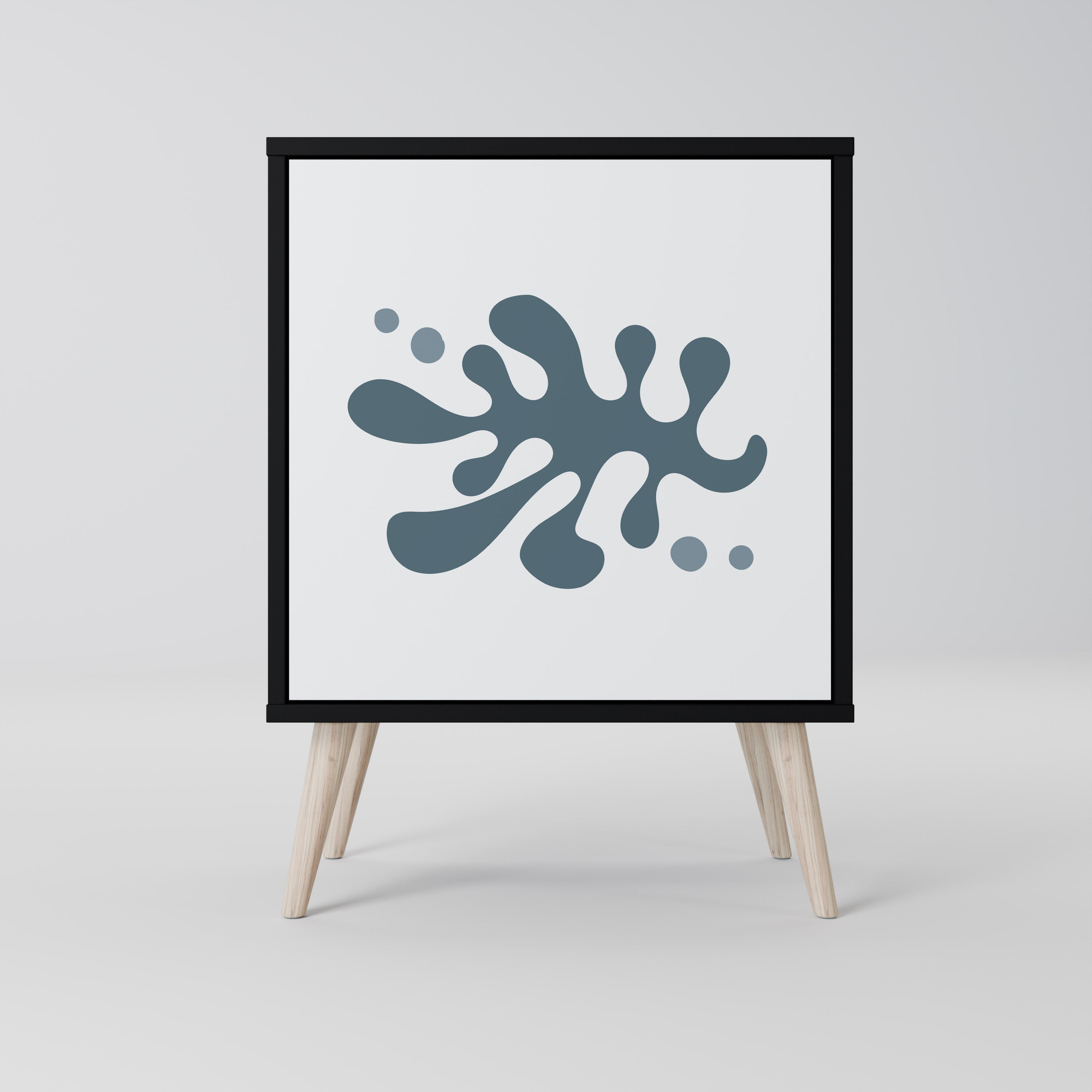 Aparador WONDERLAND VEGETATION de 1 puerta en acabado negro