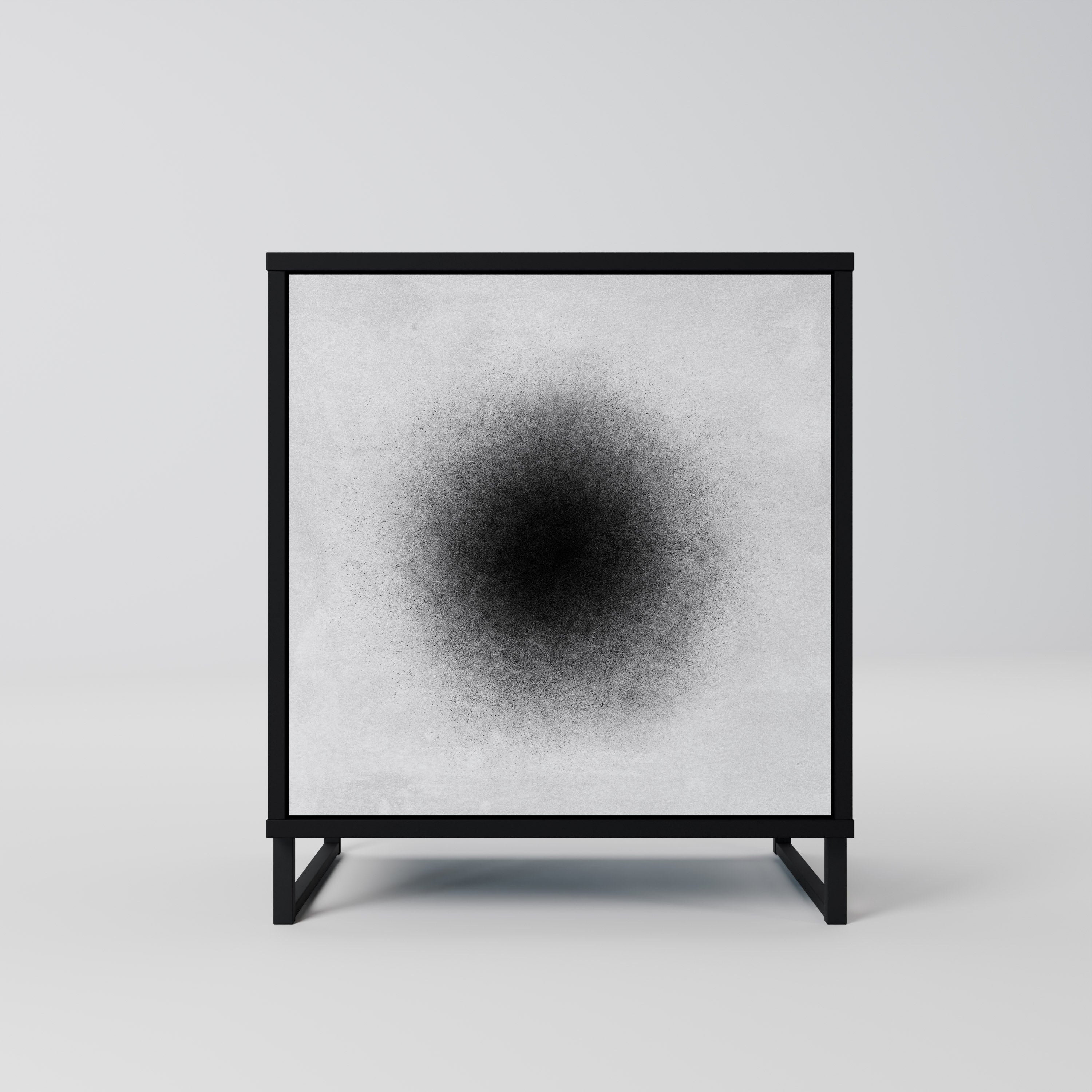 BLACK HOLE 1-Door Sideboard in Black Finish