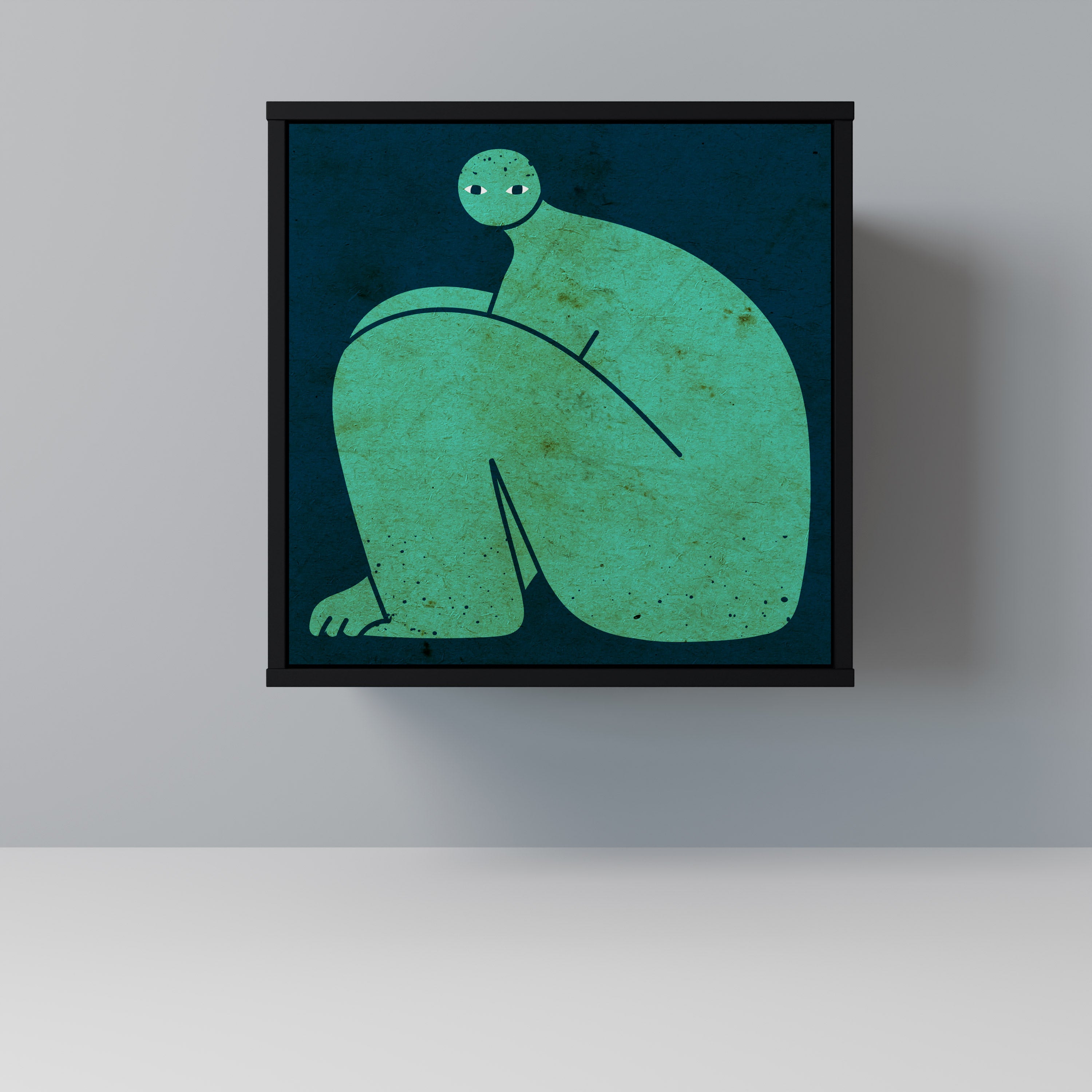 JUNTOS PERO POR SEPARADO Aparador de 1 puerta en acabado negro